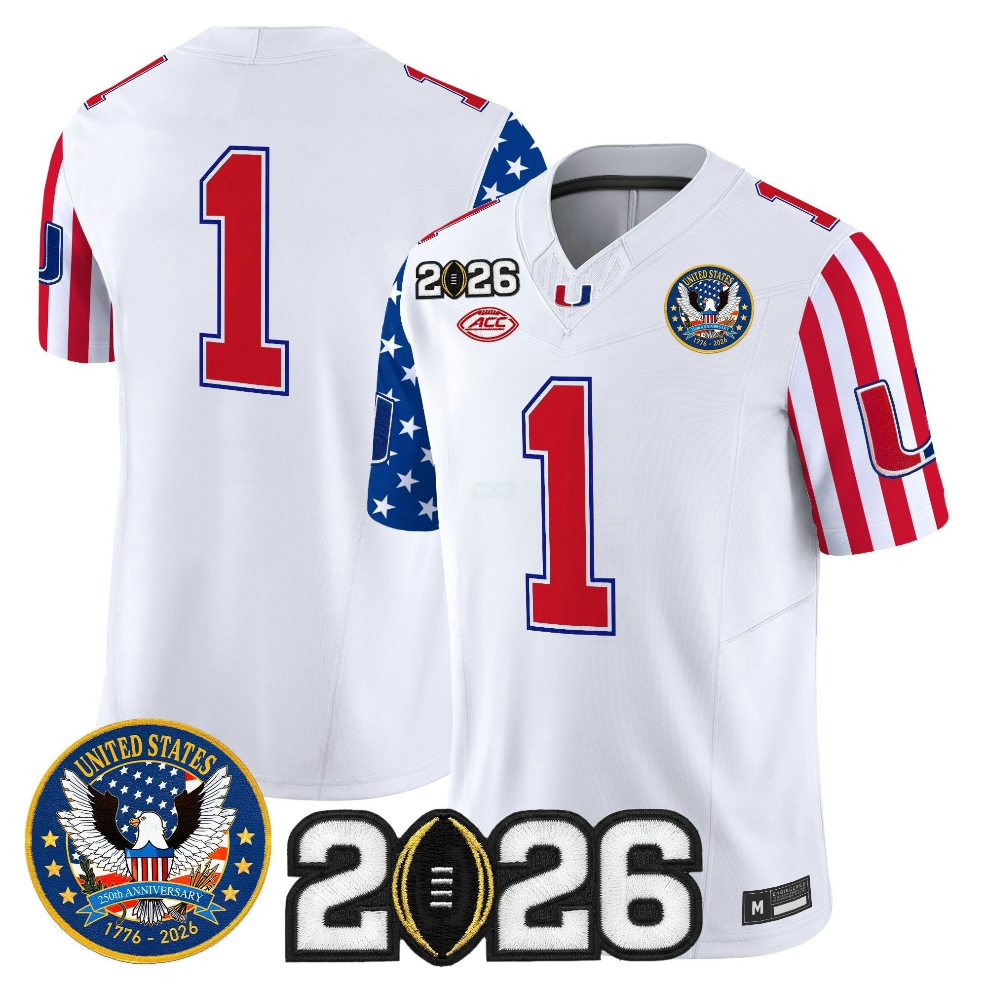 Camisa NCAA "America250 Edition" Vapor Limited Jersey - 2026 College Football Playoff Final Patch