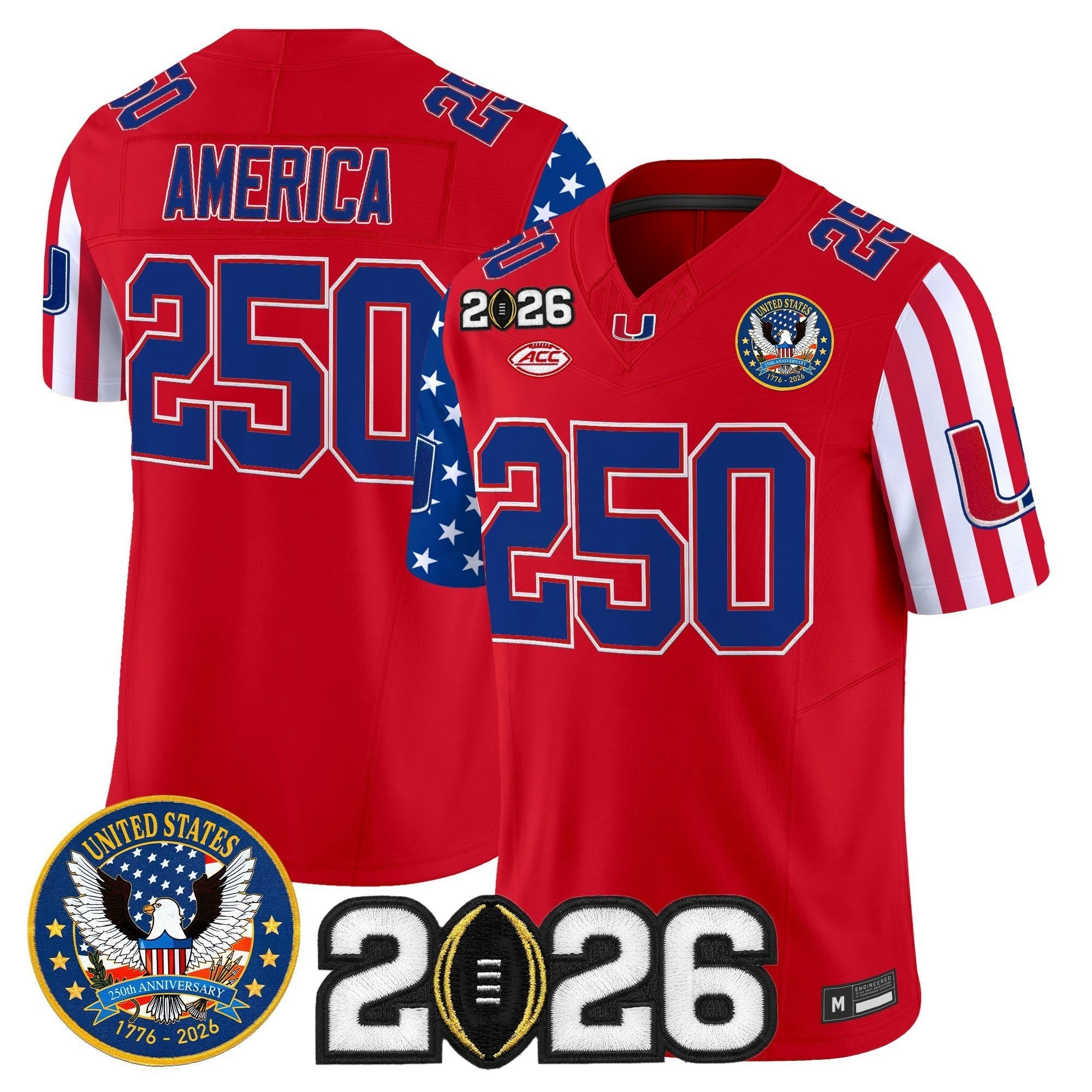Camisa NCAA "America250 Edition" Vapor Limited Jersey - 2026 College Football Playoff Final Patch