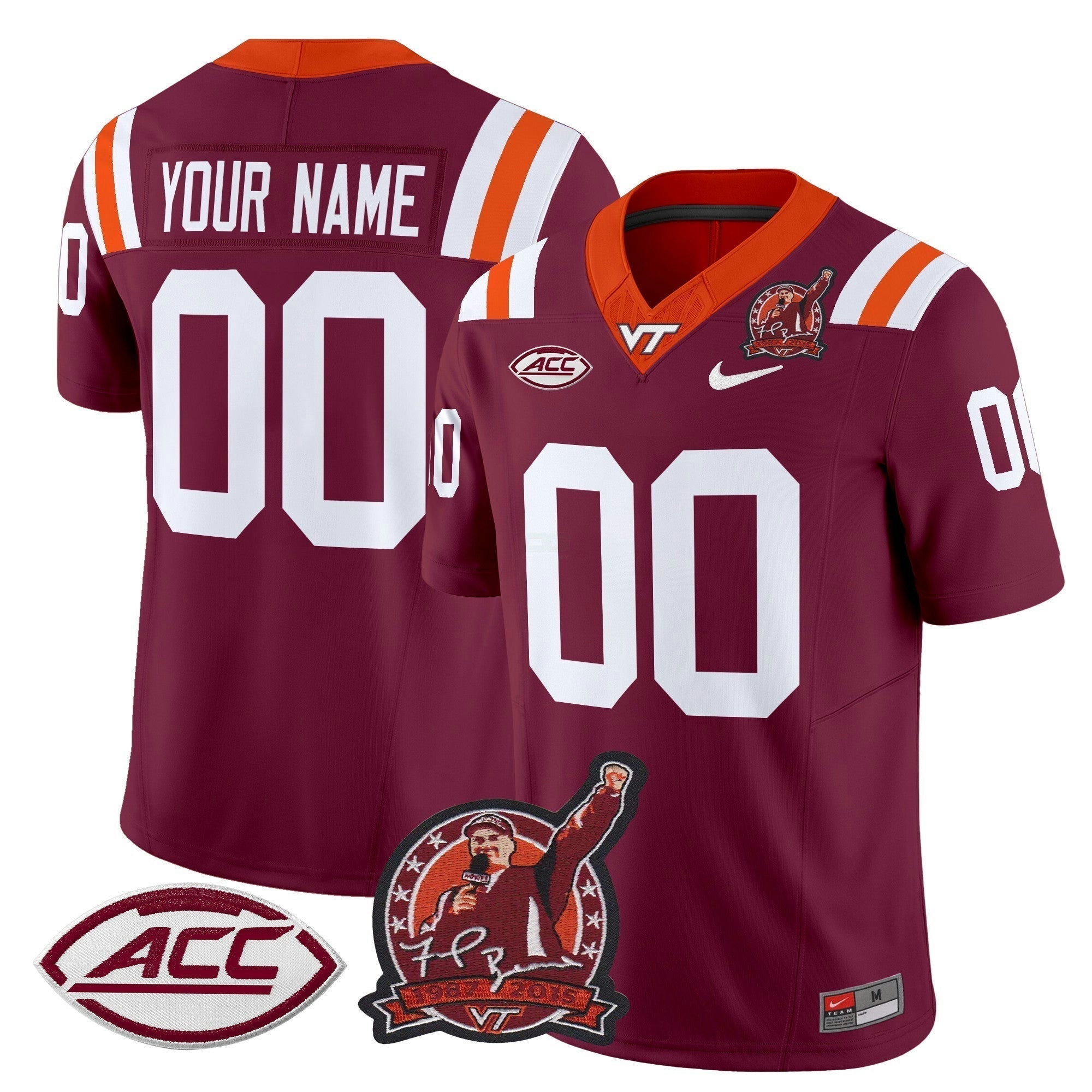 Camisa NCAA Coach Frank Beamer Patch 2024 Vapor Limited Jersey