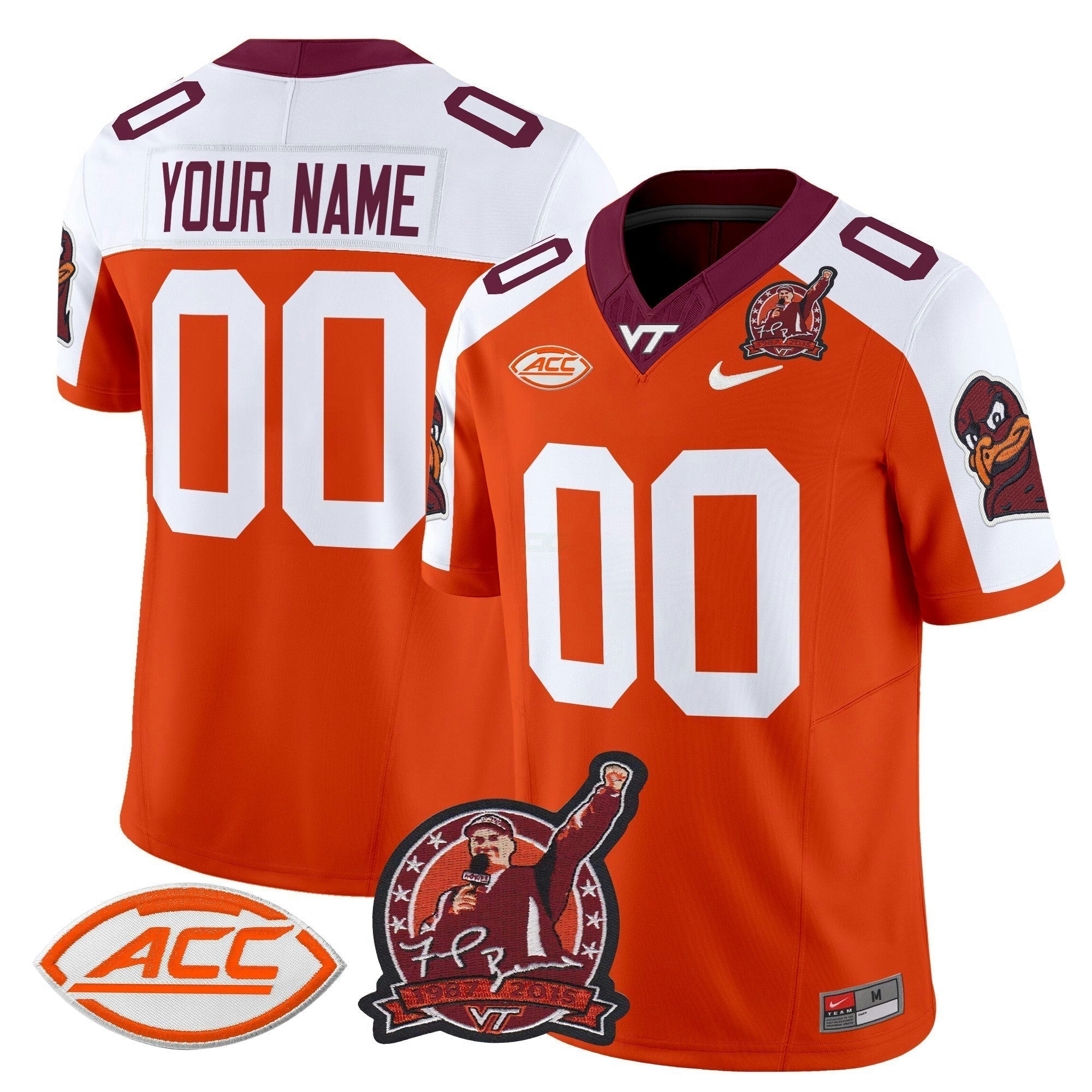 Camisa NCAA Coach Frank Beamer Patch 2024 Vapor Limited Jersey