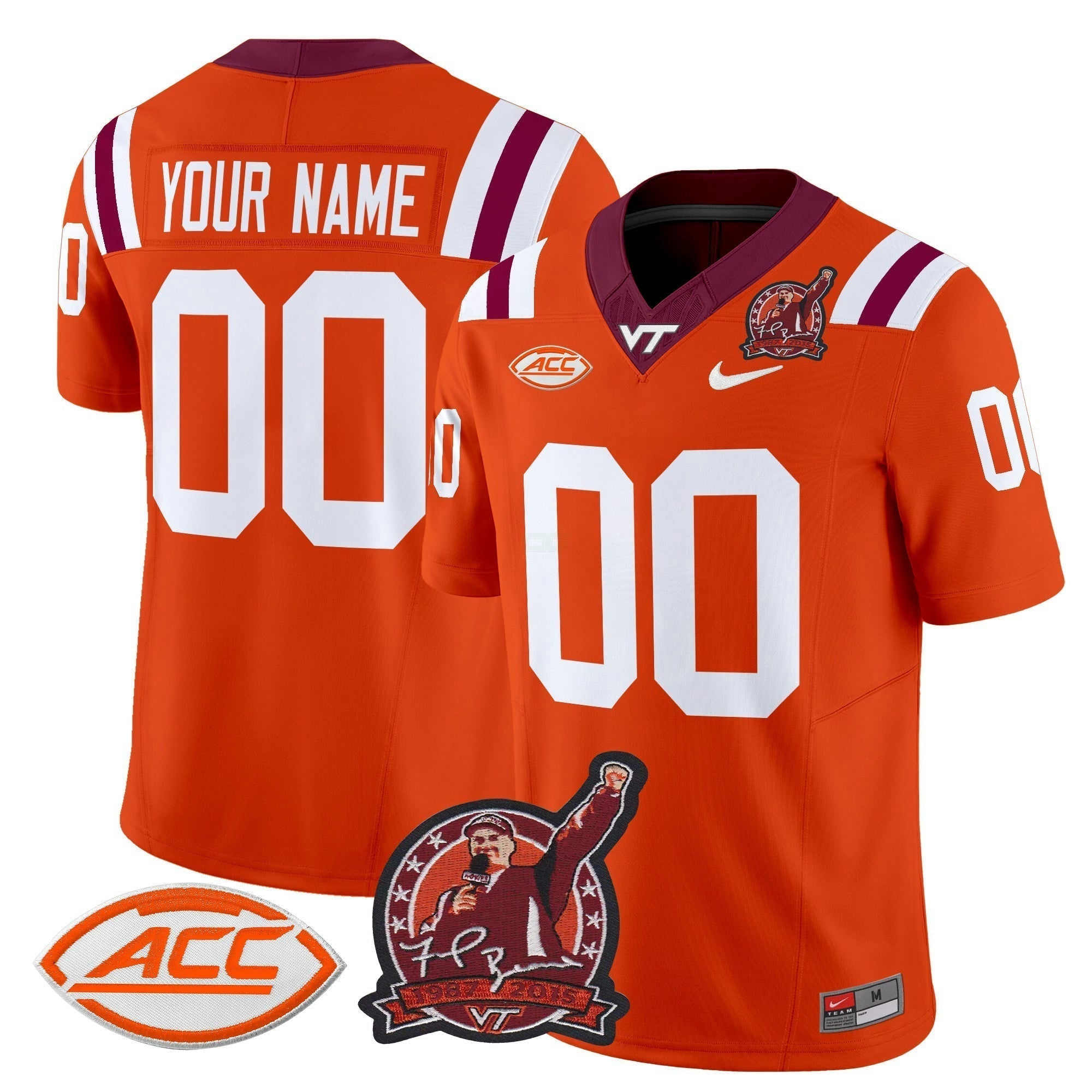 Camisa NCAA Coach Frank Beamer Patch 2024 Vapor Limited Jersey