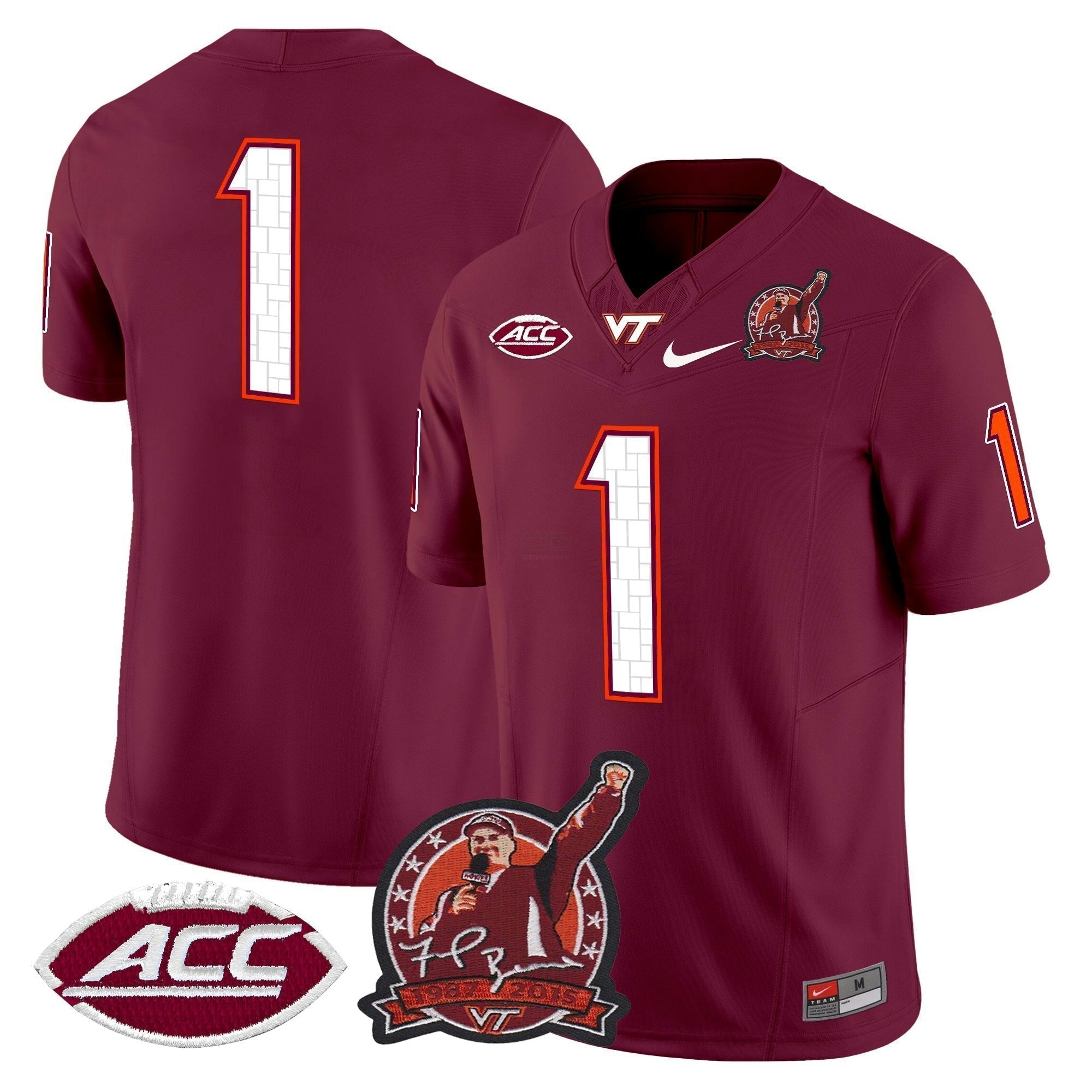 Camisa NCAA Coach Frank Beamer Patch 2025 Vapor Limited Jersey