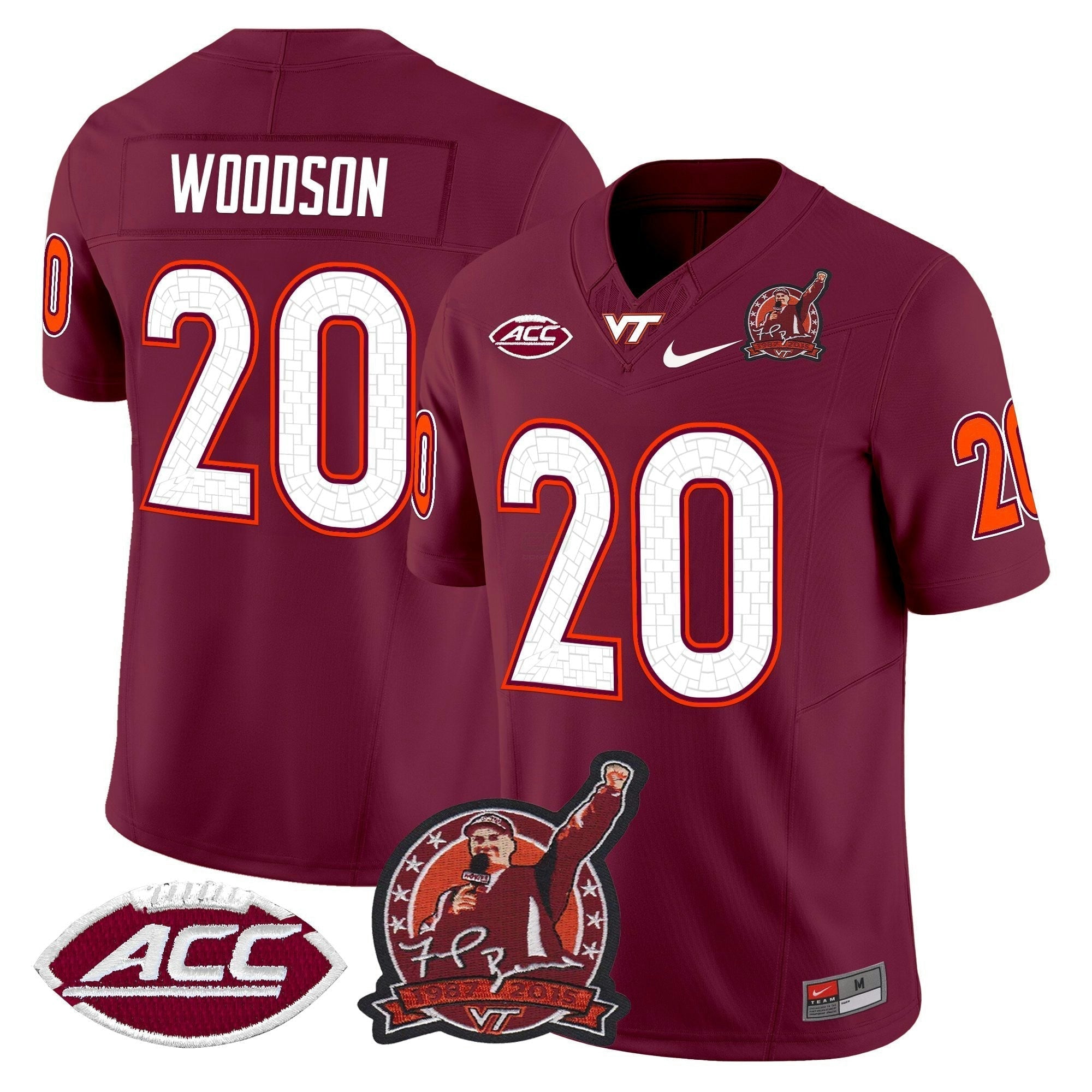 Camisa NCAA Coach Frank Beamer Patch 2025 Vapor Limited Jersey