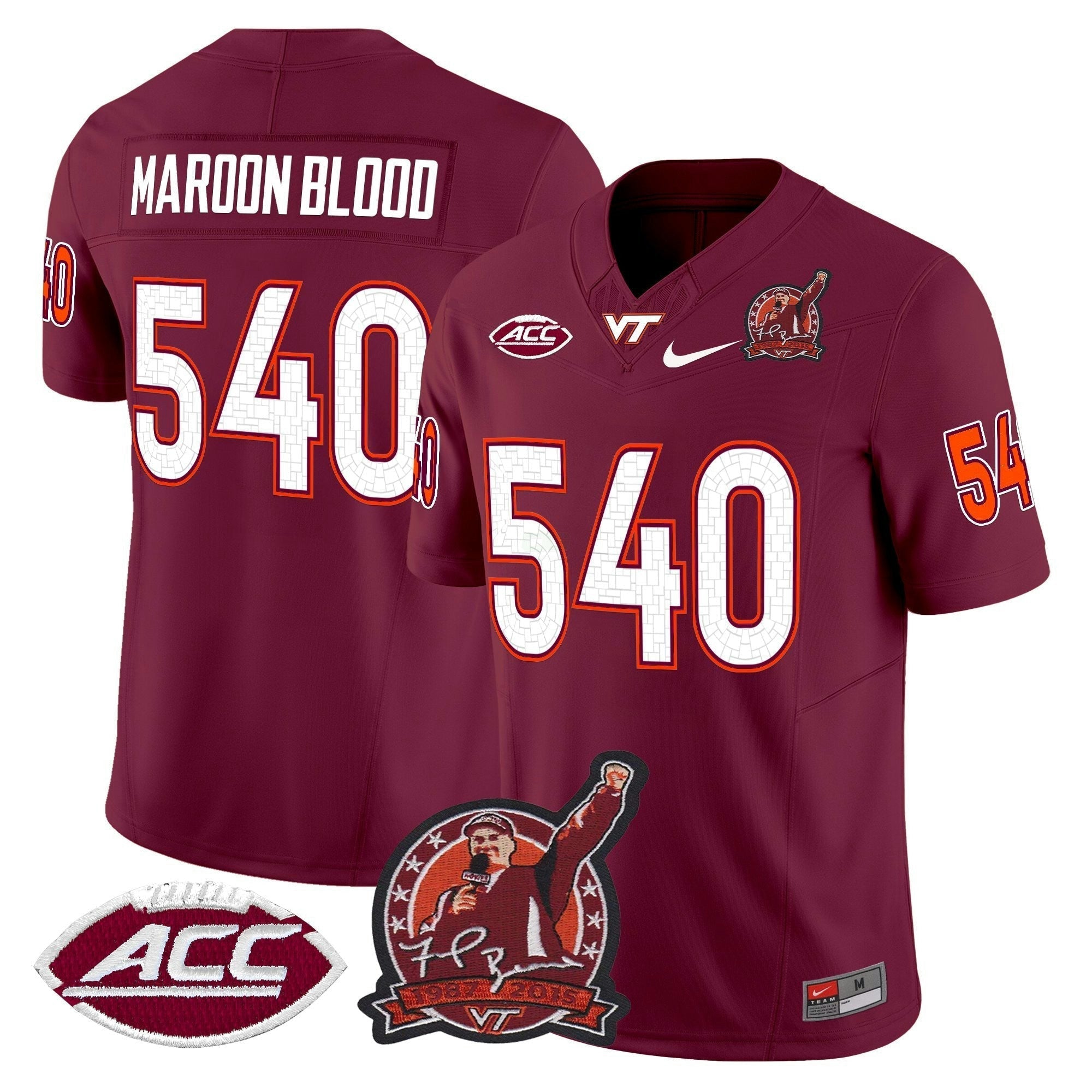 Camisa NCAA Coach Frank Beamer Patch 2025 Vapor Limited Jersey
