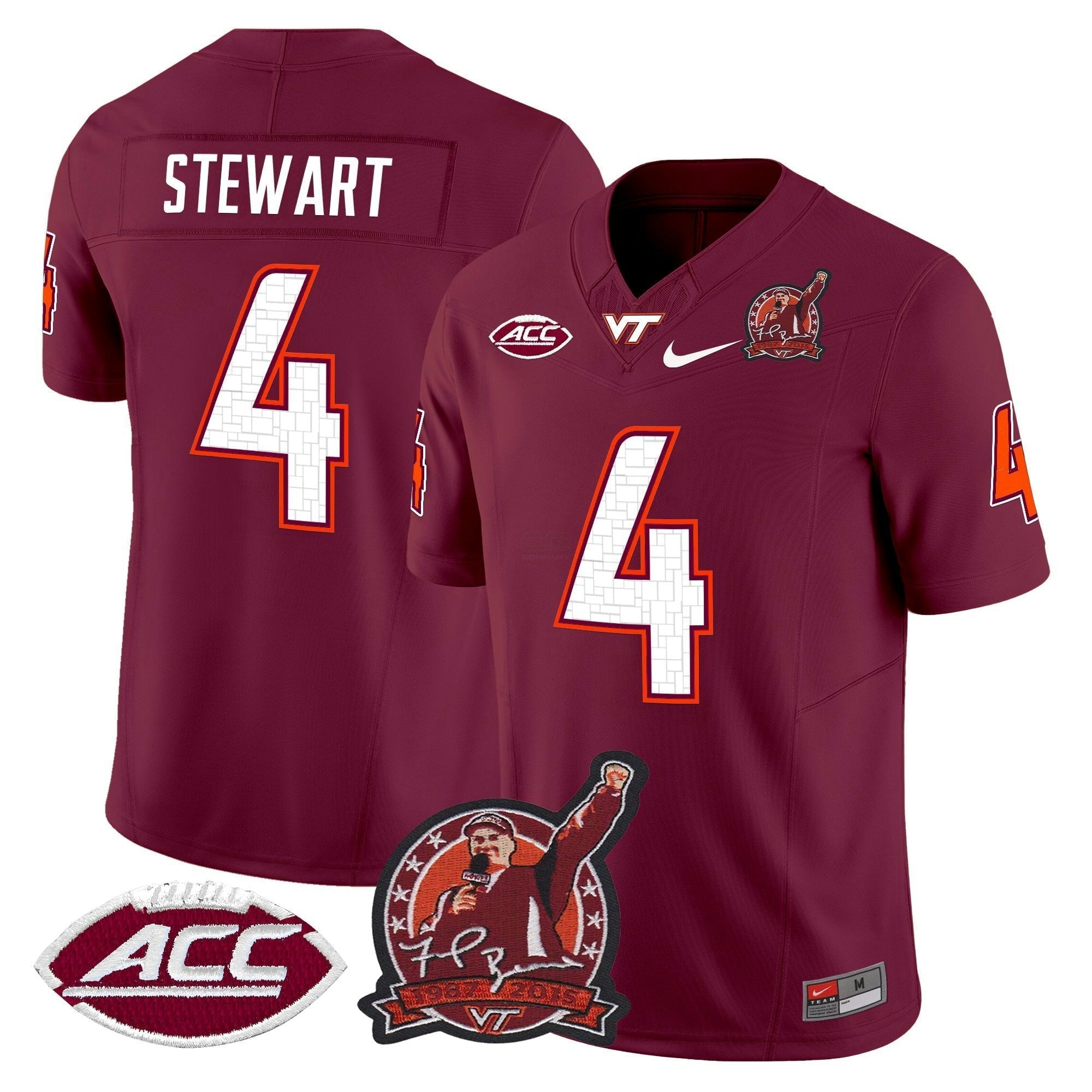 Camisa NCAA Coach Frank Beamer Patch 2025 Vapor Limited Jersey