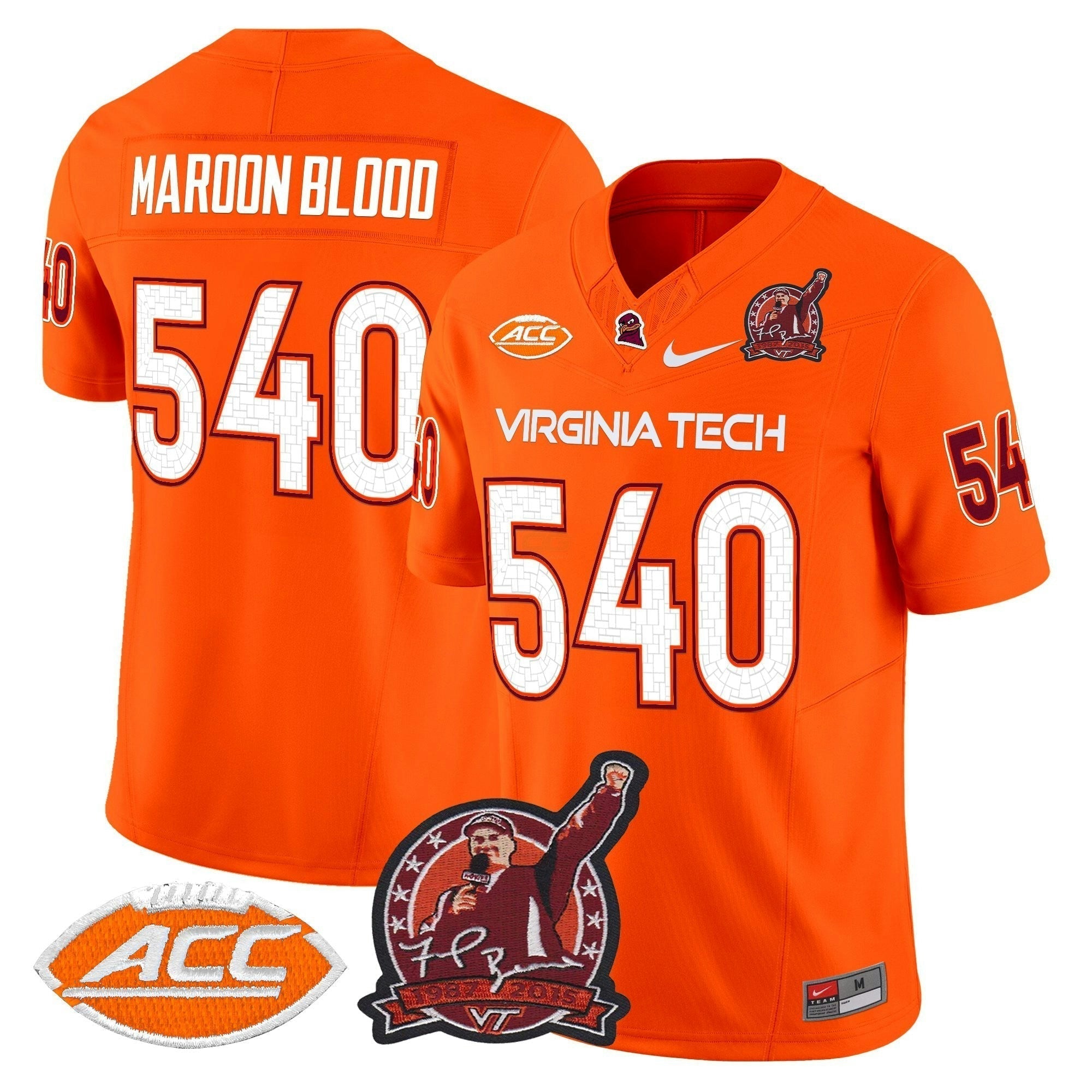 Camisa NCAA Coach Frank Beamer Patch 2025 Vapor Limited Jersey