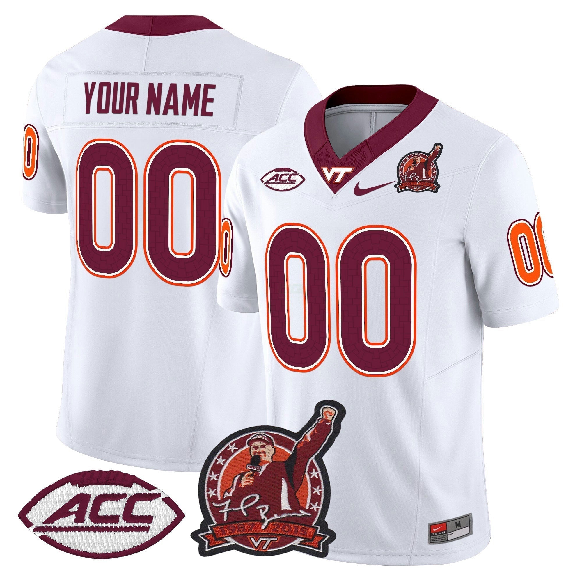 Camisa NCAA Coach Frank Beamer Patch 2025 Vapor Limited Jersey