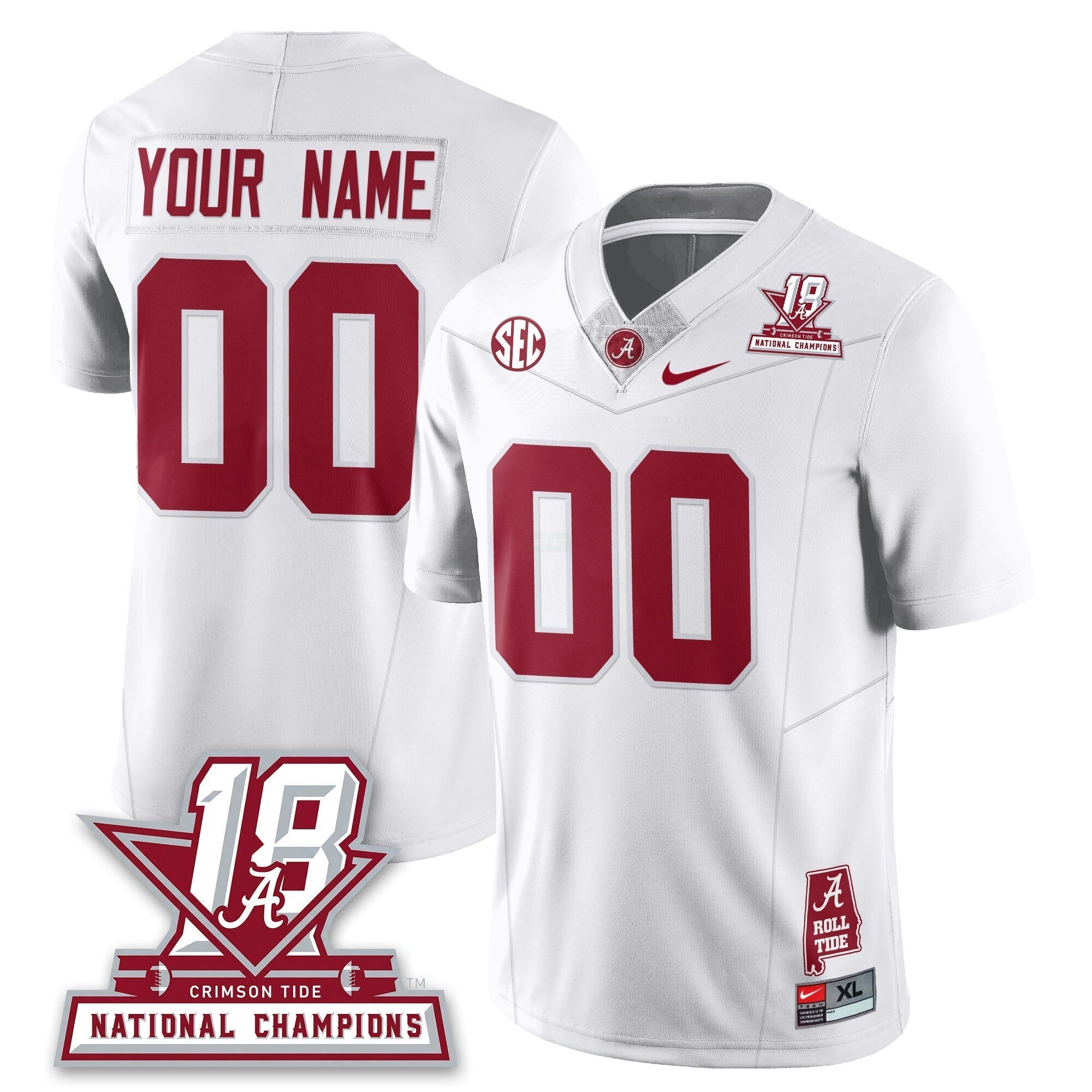 Camisa NCAA Custom 18x-Time National Champions Vapor Limited Jersey