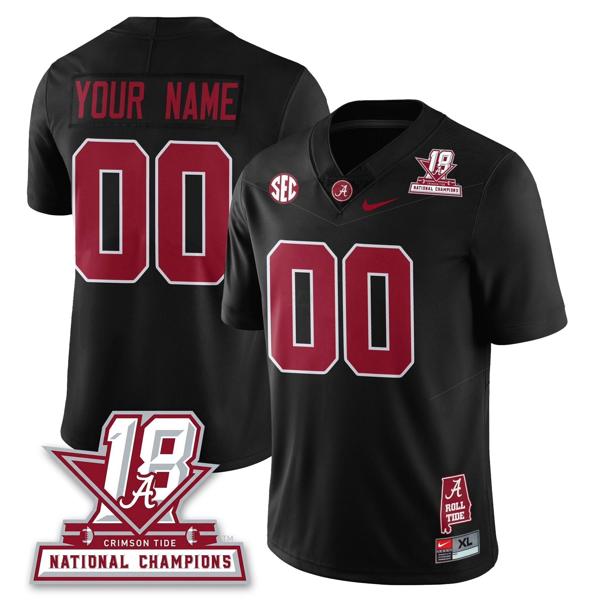 Camisa NCAA Custom 18x-Time National Champions Vapor Limited Jersey