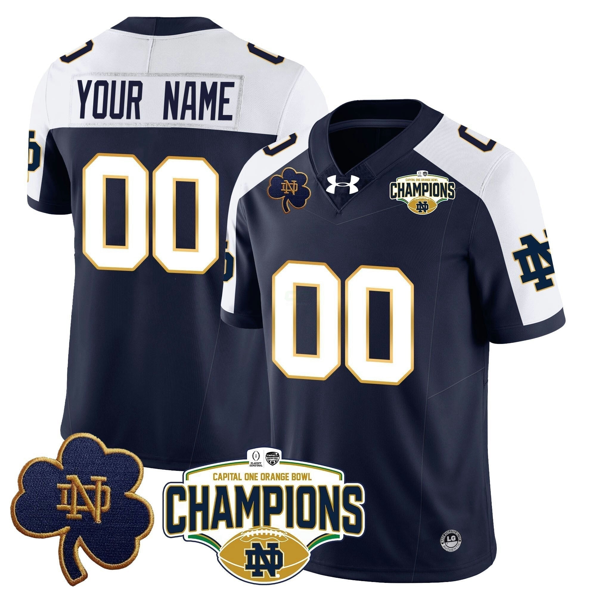 Camisa NCAA Custom 2025 Laranja Bowl Champions Jersey N5