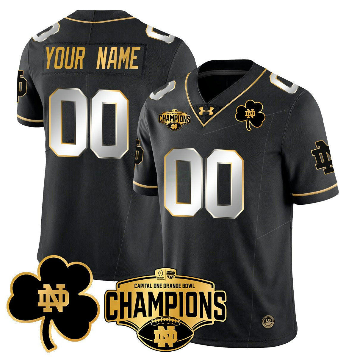Camisa NCAA Custom 2025 Laranja Bowl Champions Jersey N5