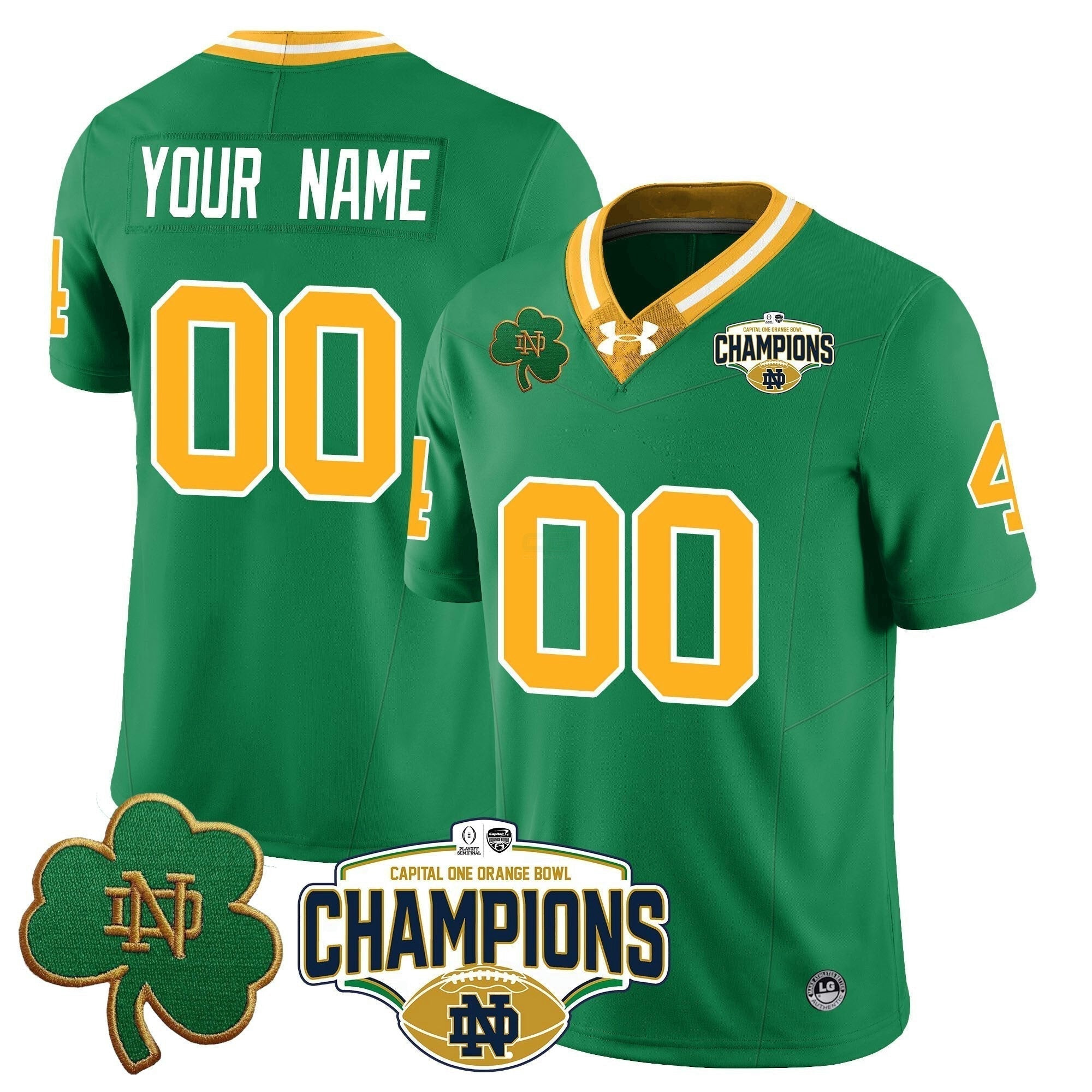 Camisa NCAA Custom 2025 Laranja Bowl Champions Jersey N5
