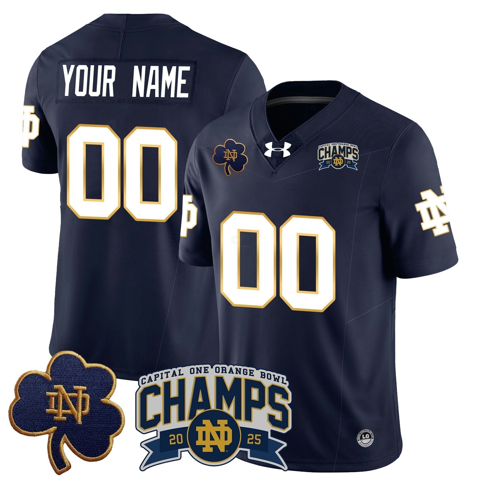 Camisa NCAA Custom 2025 Laranja Bowl Champions Jersey N6