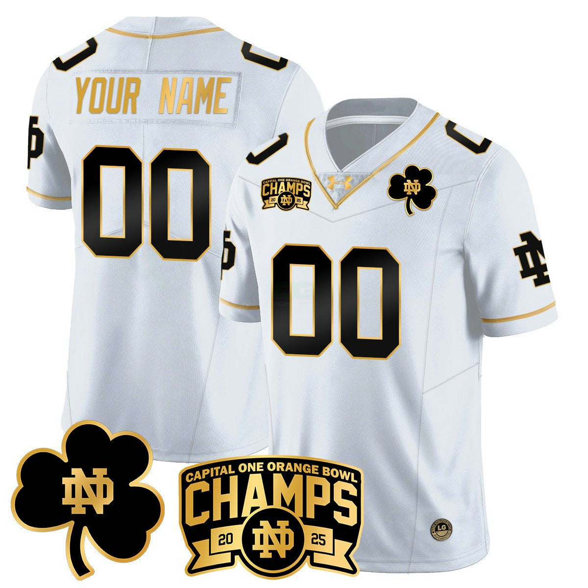 Camisa NCAA Custom 2025 Laranja Bowl Champions Jersey N6