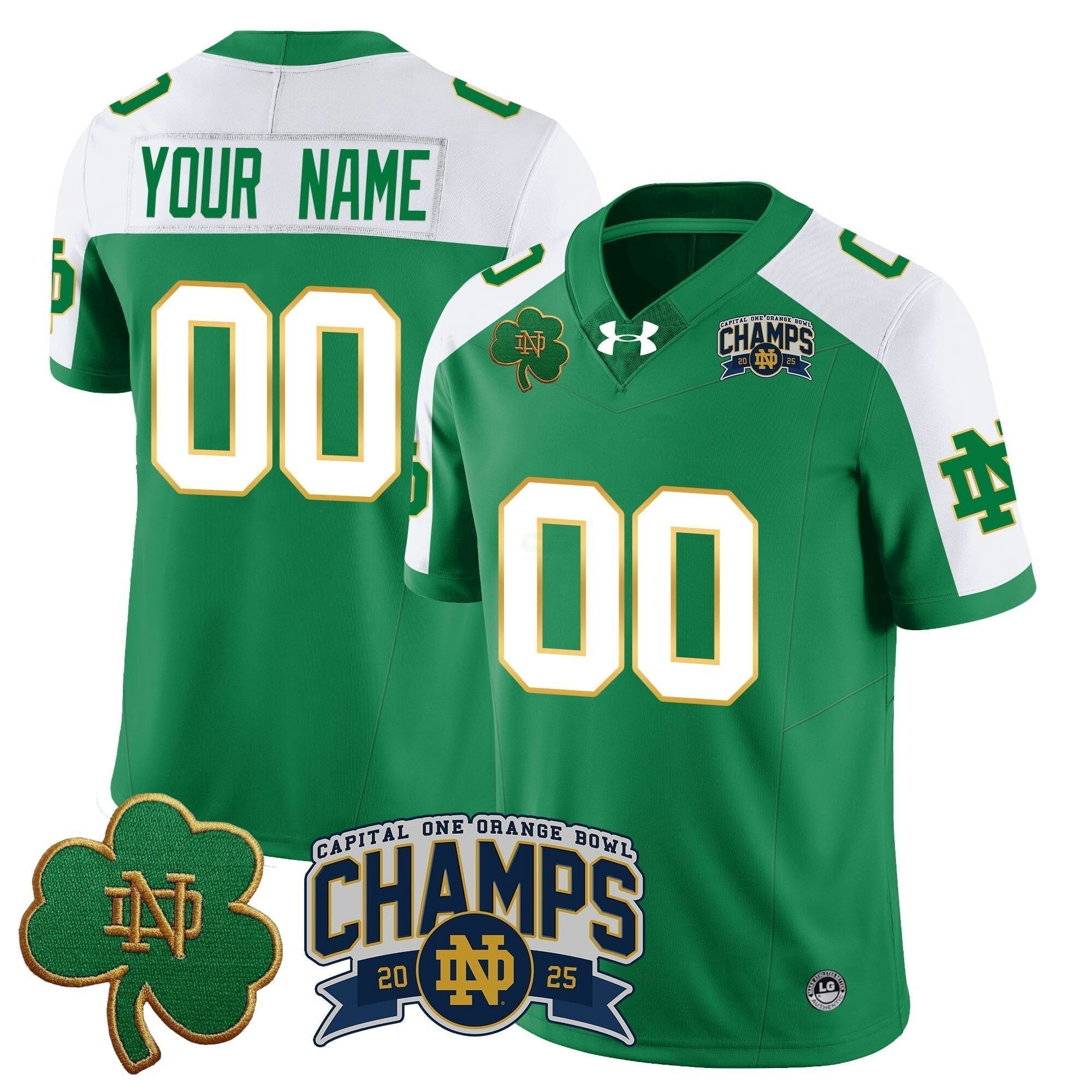 Camisa NCAA Custom 2025 Laranja Bowl Champions Jersey N6