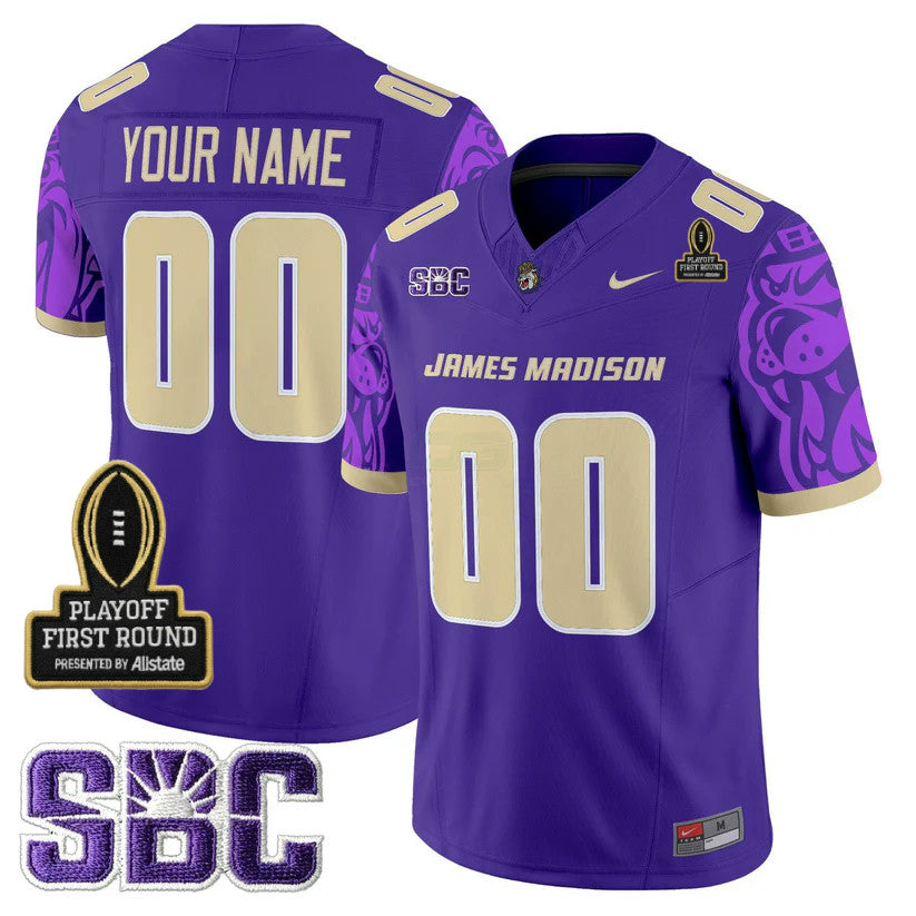 Camisa NCAA Custom 2025 Playoff First Round Patch Jersey