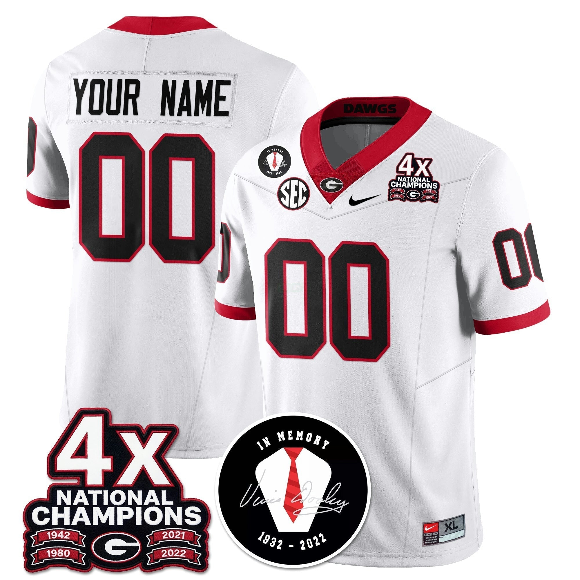 Camisa NCAA Custom 4x-Time National Champions Vapor Limited Jersey