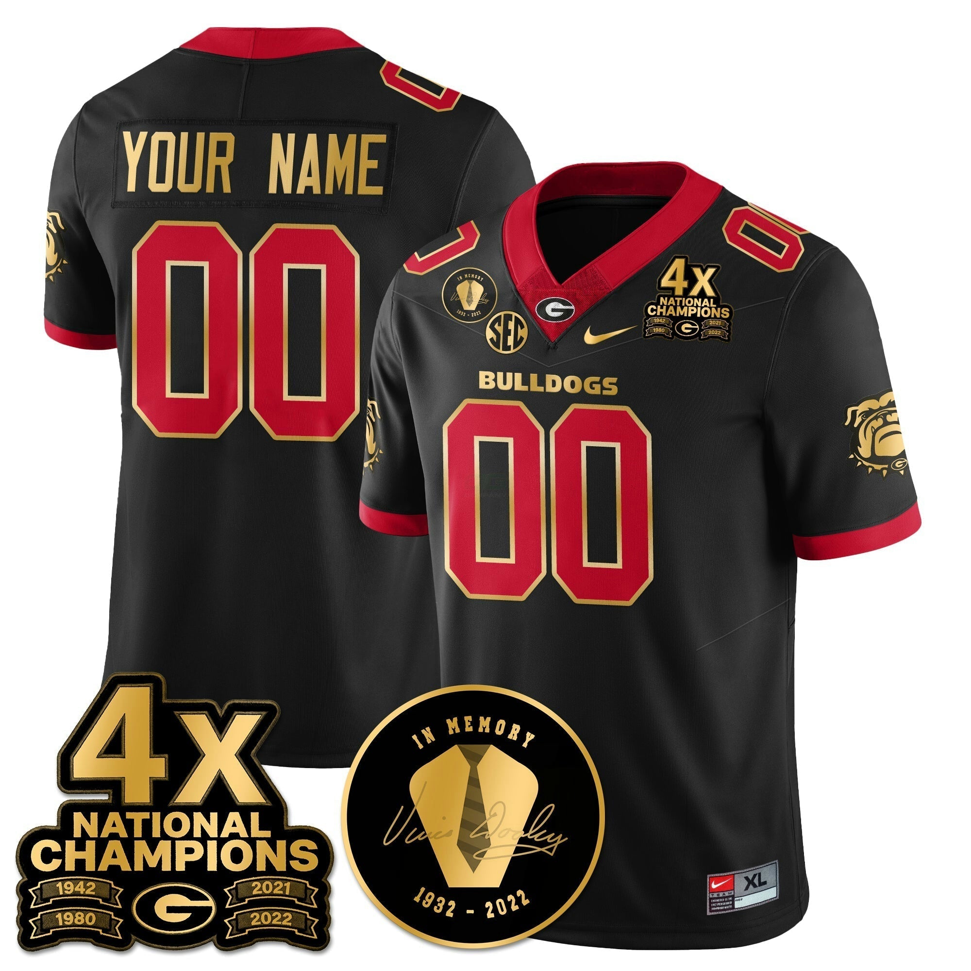 Camisa NCAA Custom 4x-Time National Champions Vapor Limited Jersey