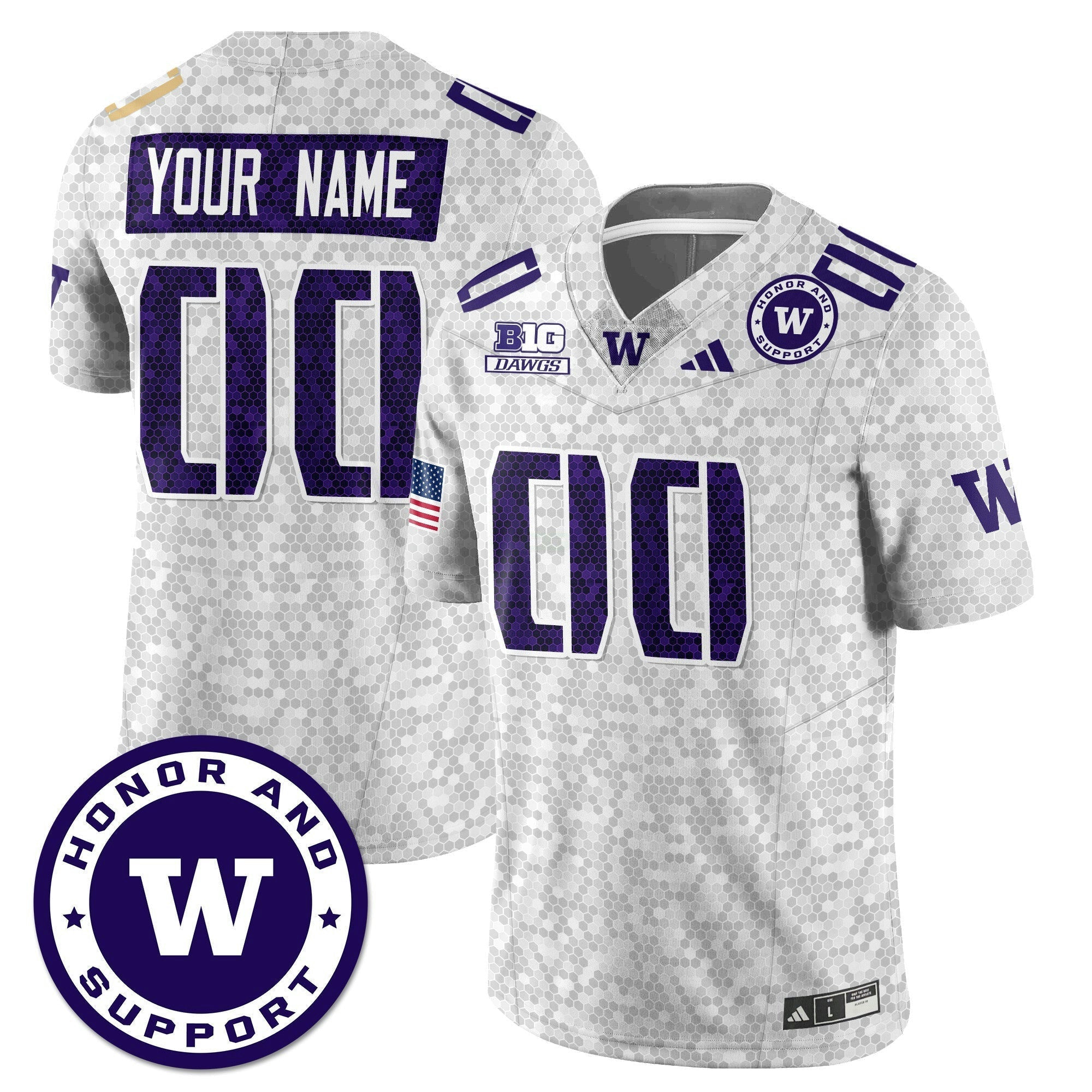 Camisa NCAA Custom Football Honor and Support Uniform