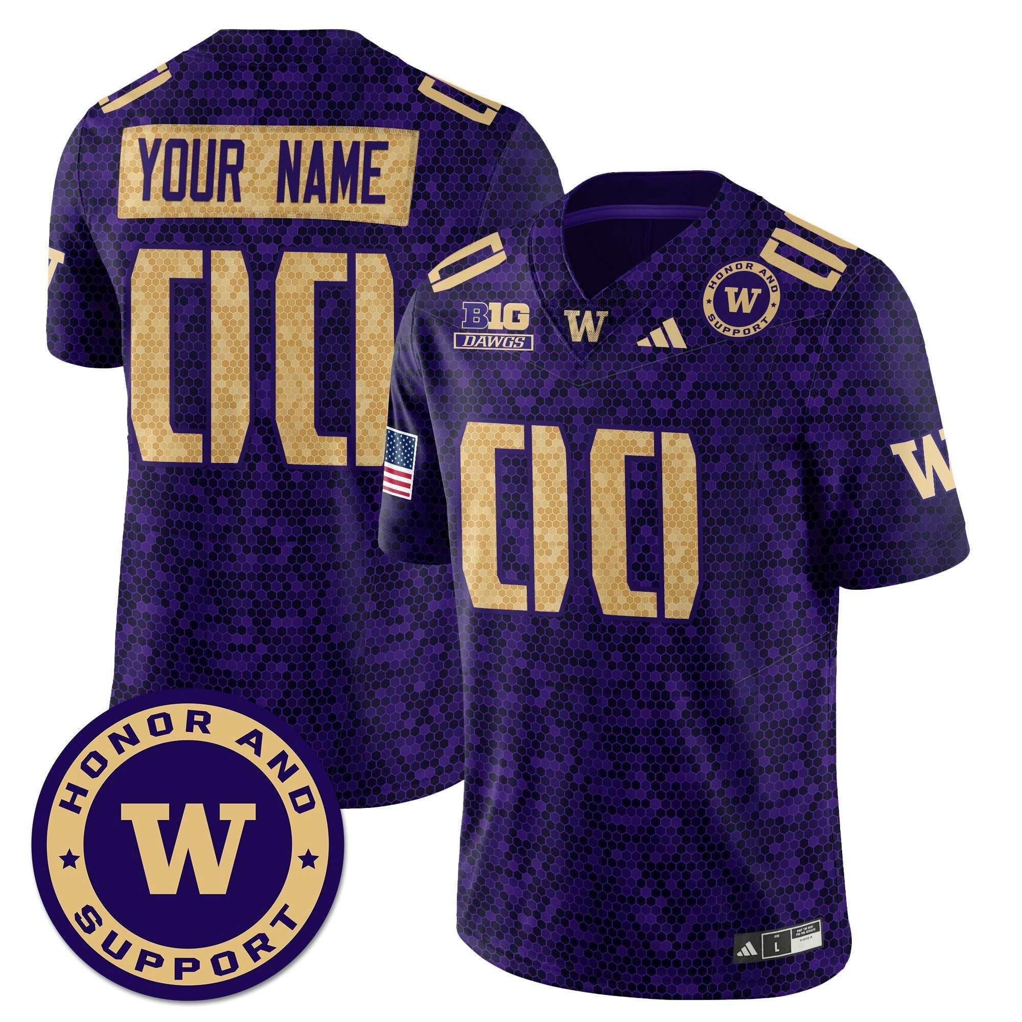 Camisa NCAA Custom Football Honor and Support Uniform