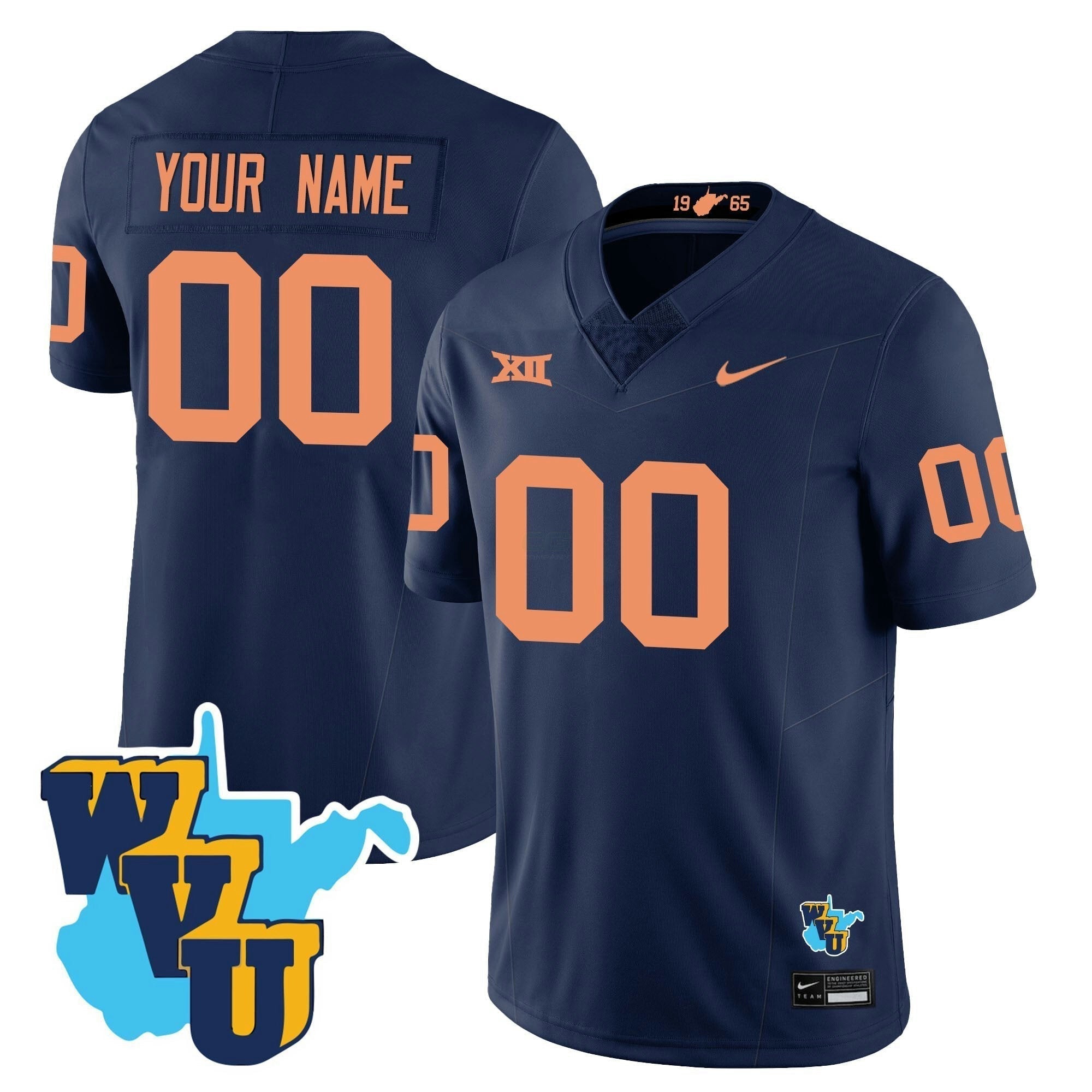 Camisa NCAA Custom Name/Gender 1965-2025 Throwback Jersey