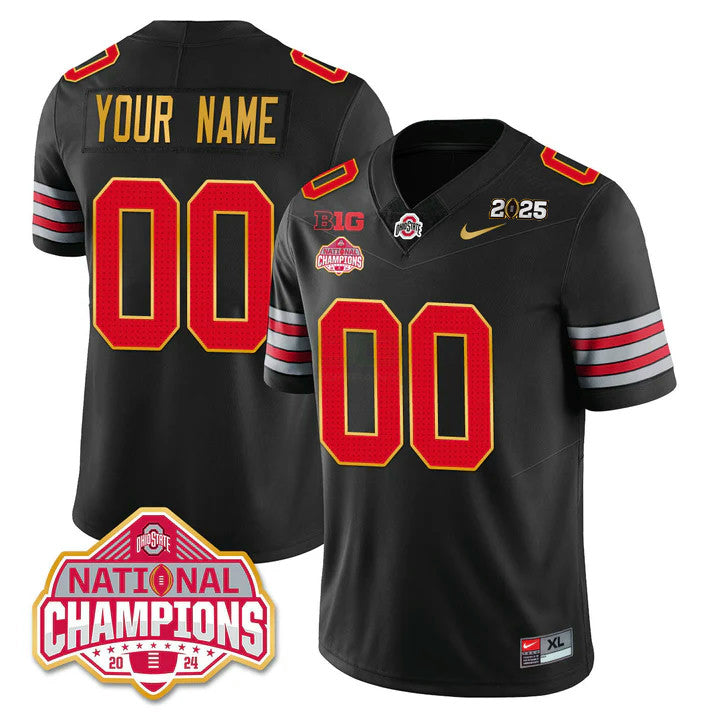 Camisa NCAA Custom Name/Gender 'Heritage Stripe' 2025 College Football Playoff Patch - National Champions Jersey N19