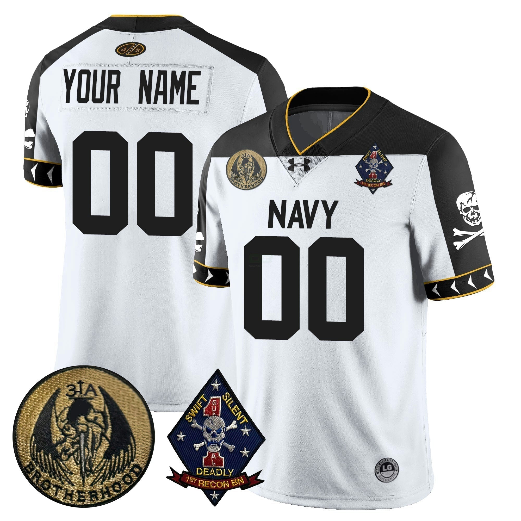 Camisa NCAA Custom Name/Gender Lacrosse Jolly Rogers Vapor Limited Jersey