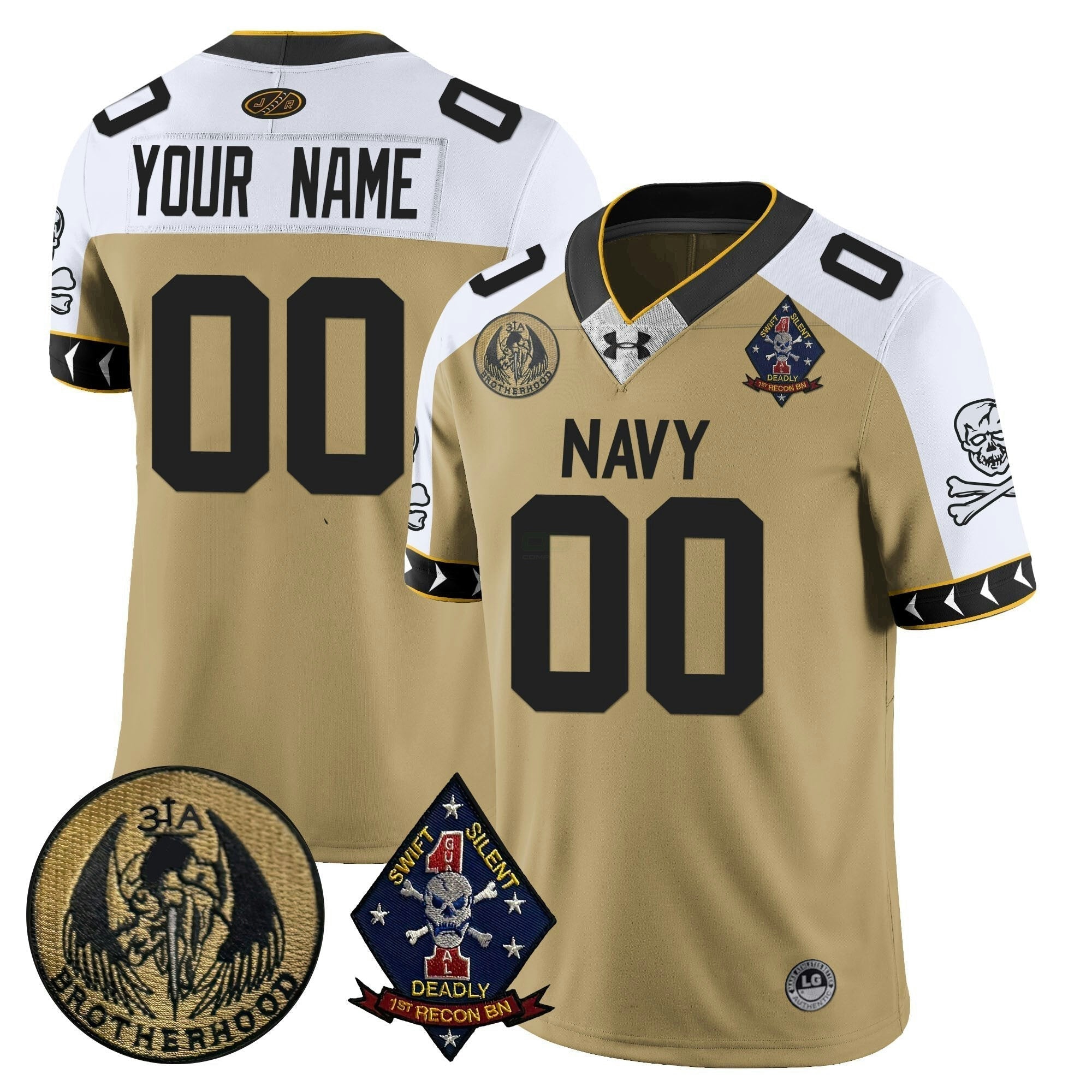 Camisa NCAA Custom Name/Gender Lacrosse Jolly Rogers Vapor Limited Jersey