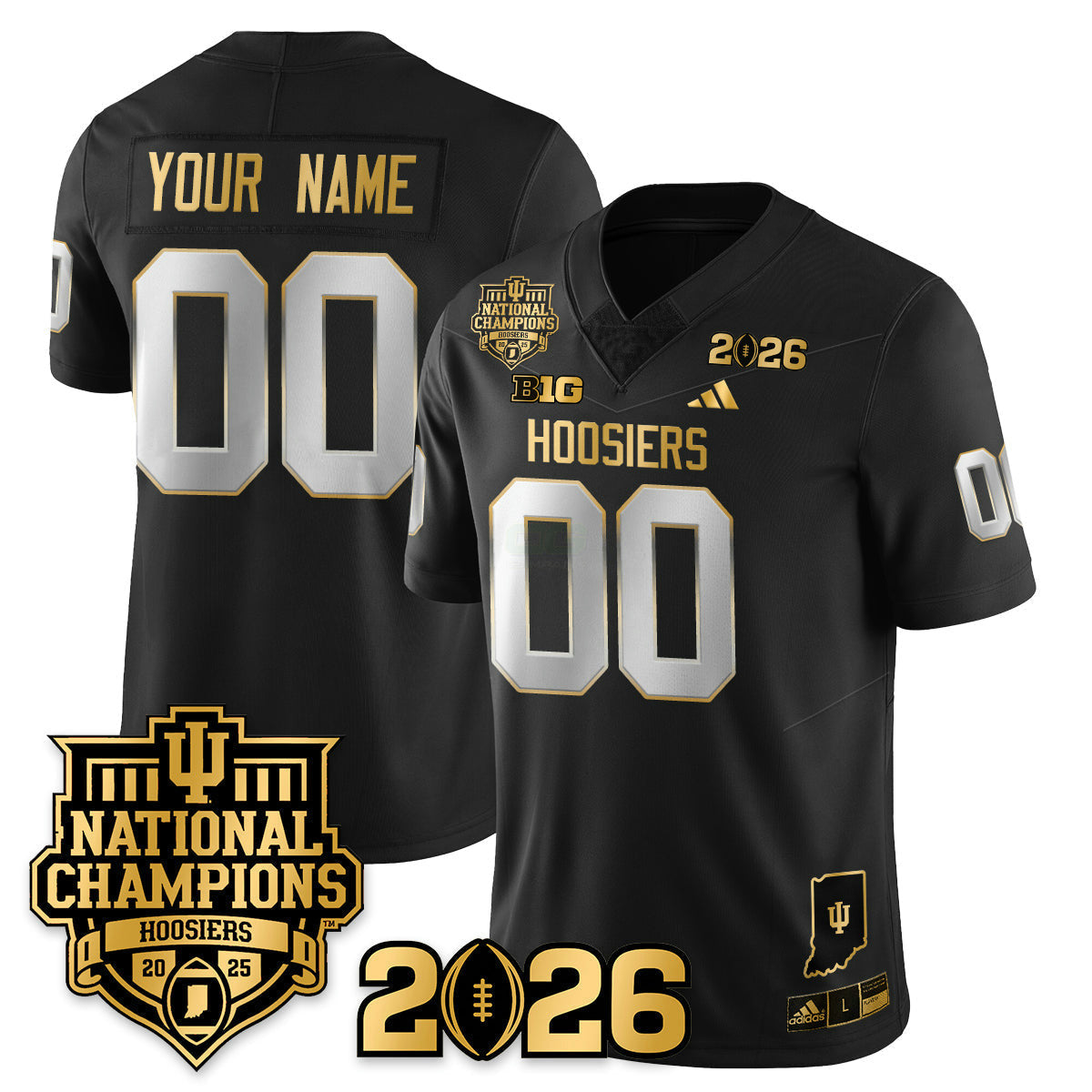 Camisa NCAA Custom Vapor Limited Football Gold Jersey - 2025 National Champions