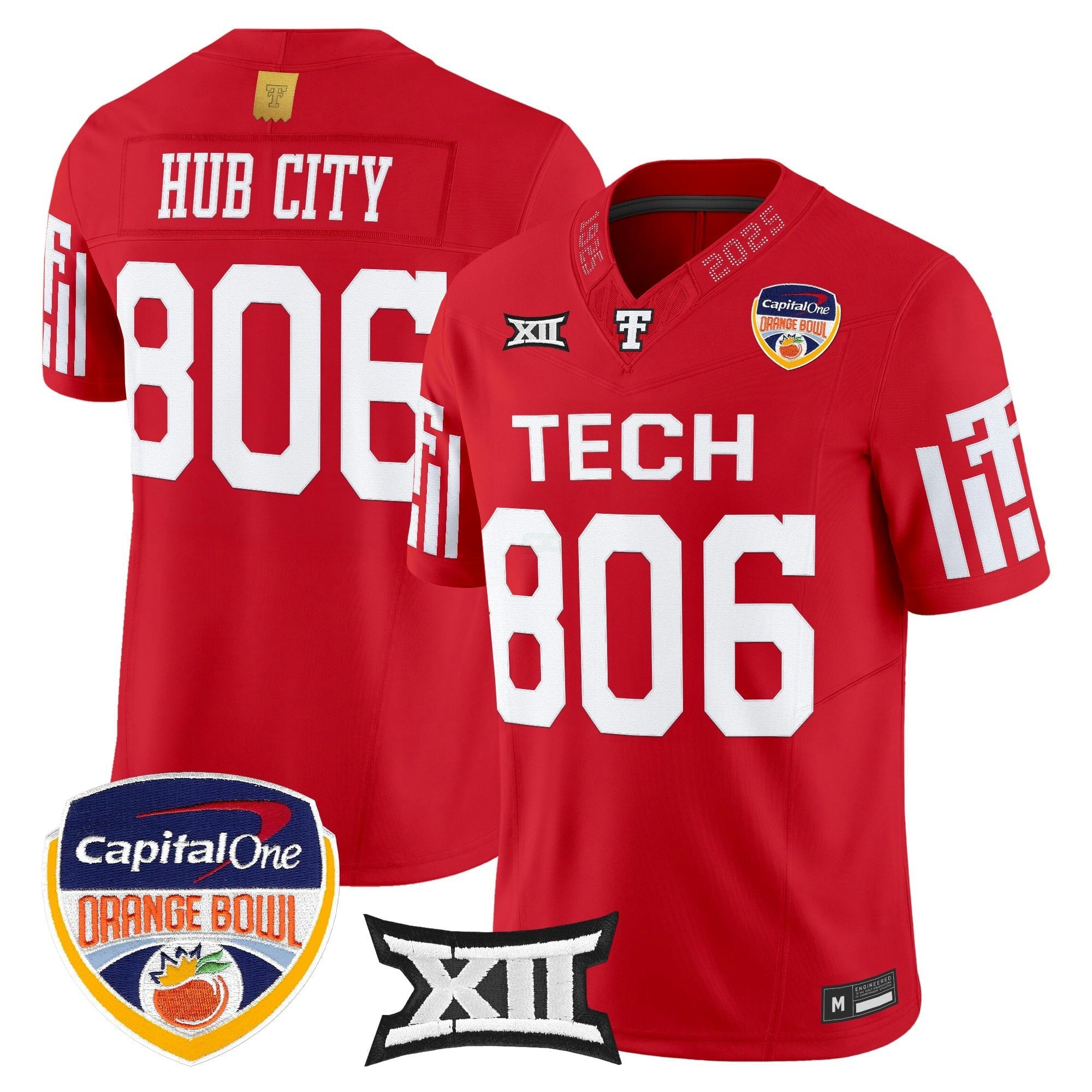 Camisa NCAA Football 2025 Laranja Bowl Vapor Limited Jersey