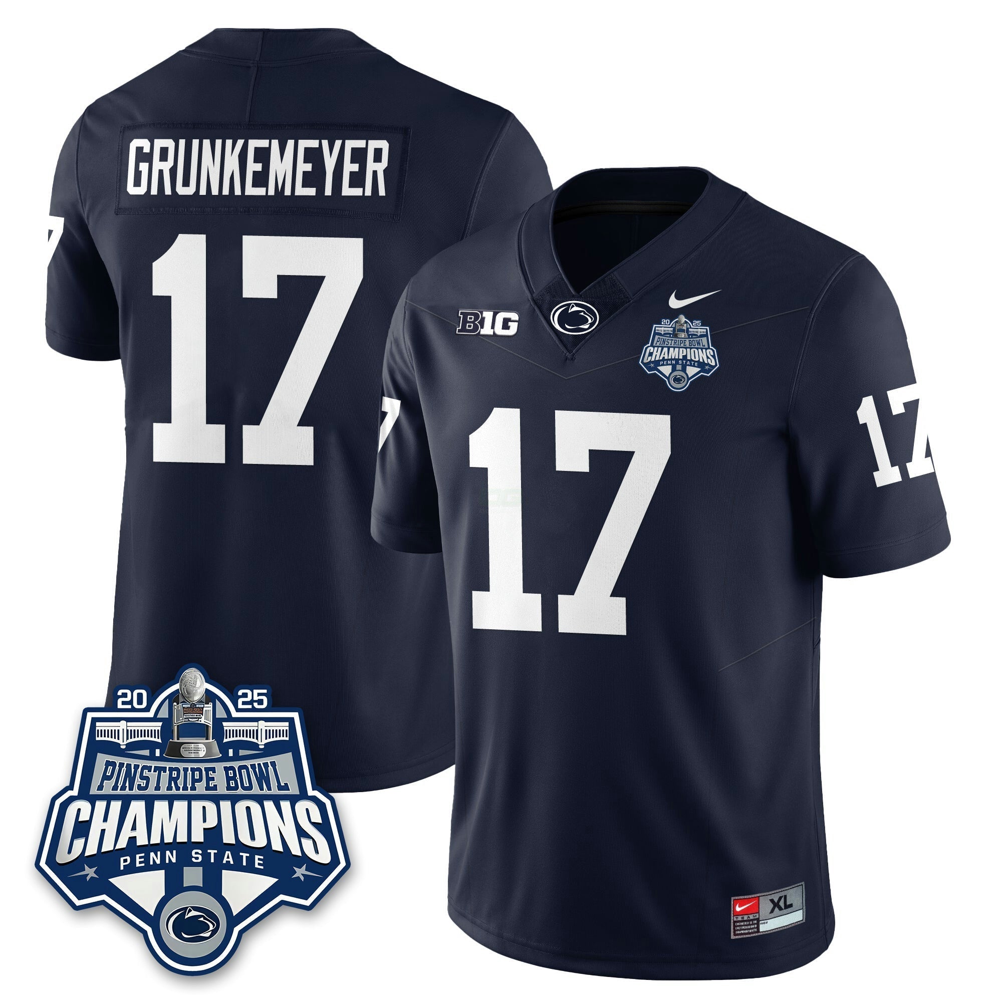 Camisa NCAA Football 2025 Pinstripe Bowl Champions Jersey