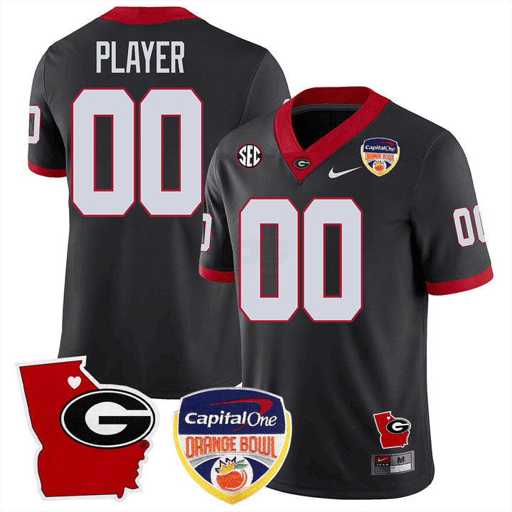 Camisa NCAA Georgia State Map & Laranja Bowl Patch Jersey