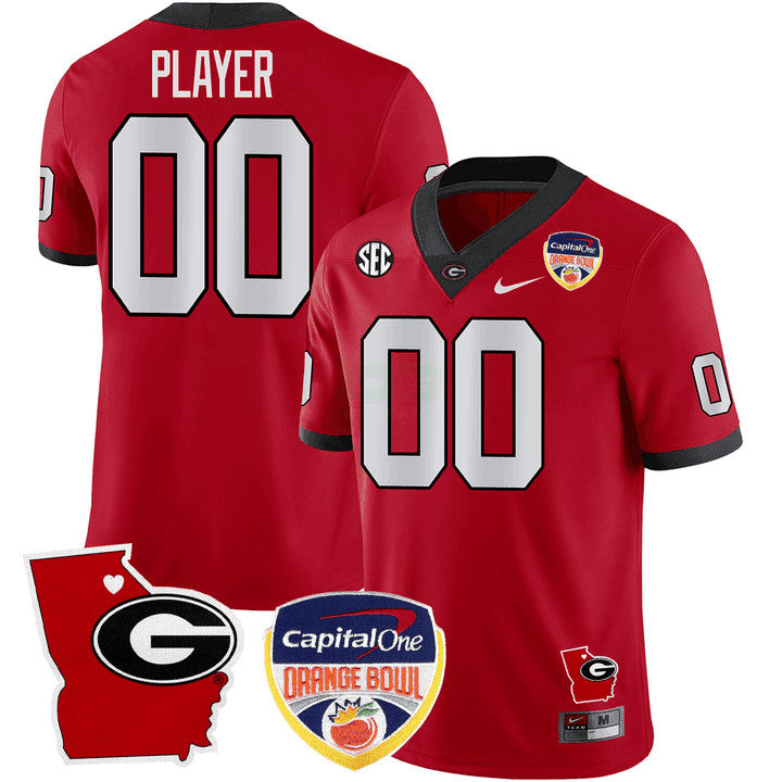 Camisa NCAA Georgia State Map & Laranja Bowl Patch Jersey