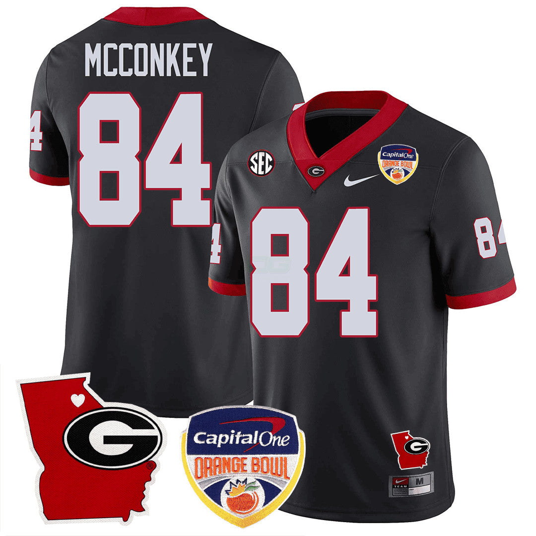 Camisa NCAA Georgia State Map & Laranja Bowl Patch Jersey
