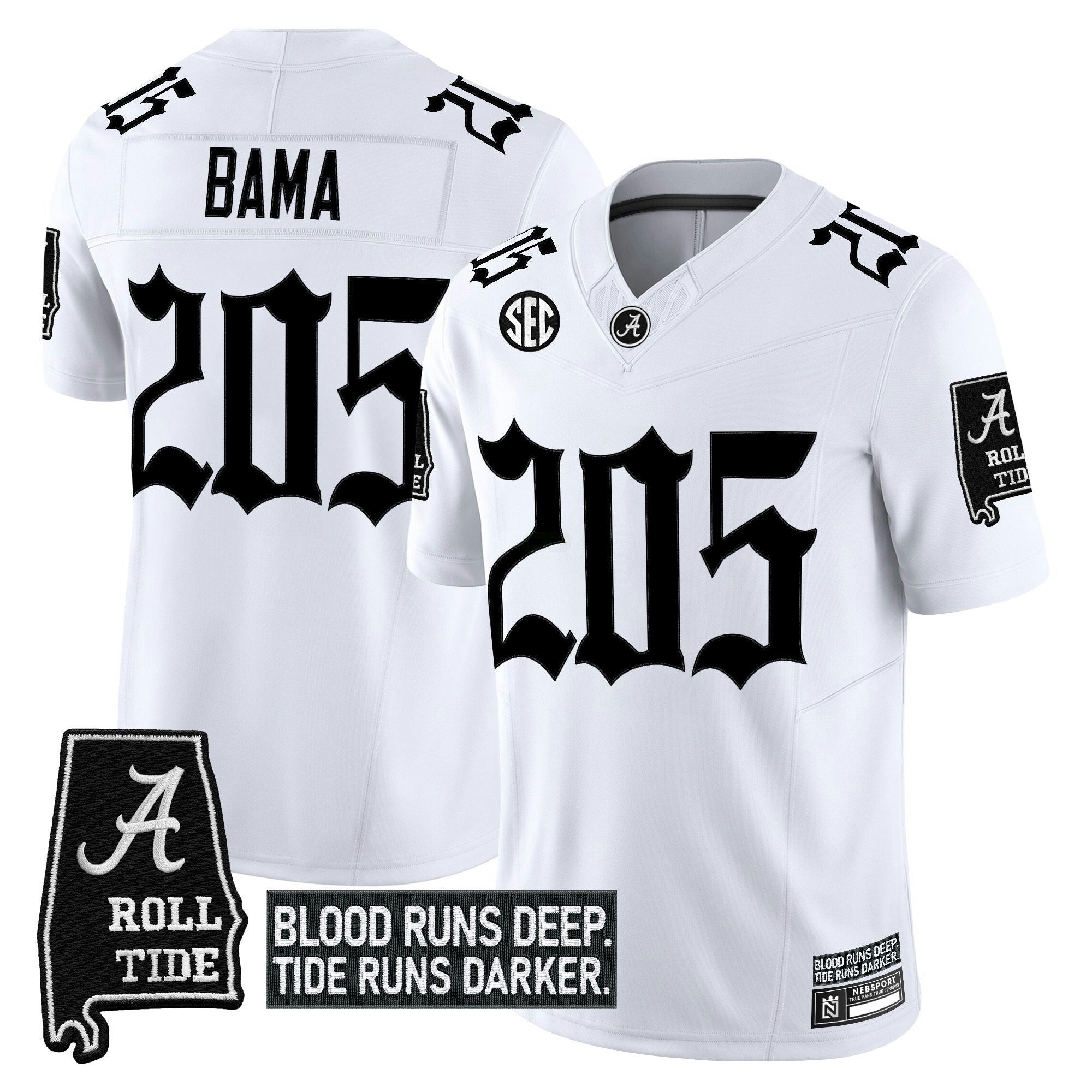 Camisa NCAA 'Gothic Bama Blood Edition' Vapor Limited Jersey