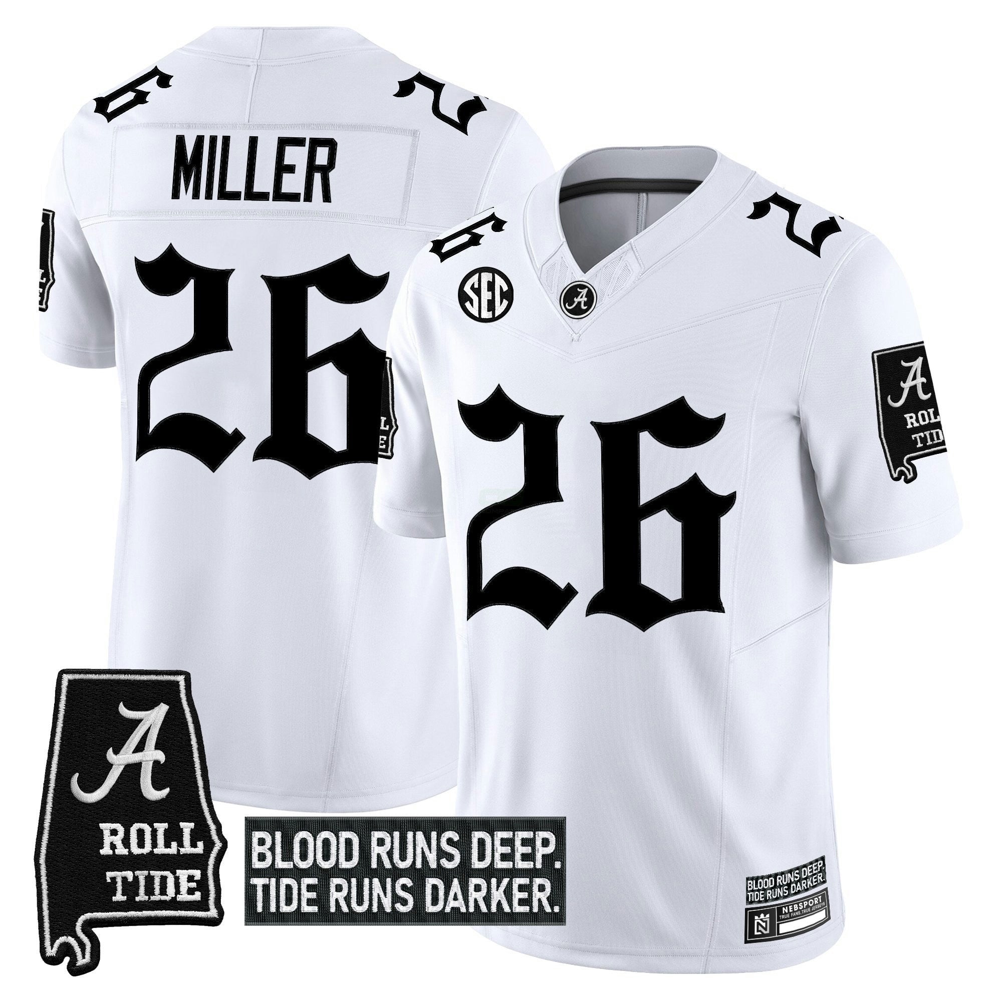Camisa NCAA 'Gothic Bama Blood Edition' Vapor Limited Jersey