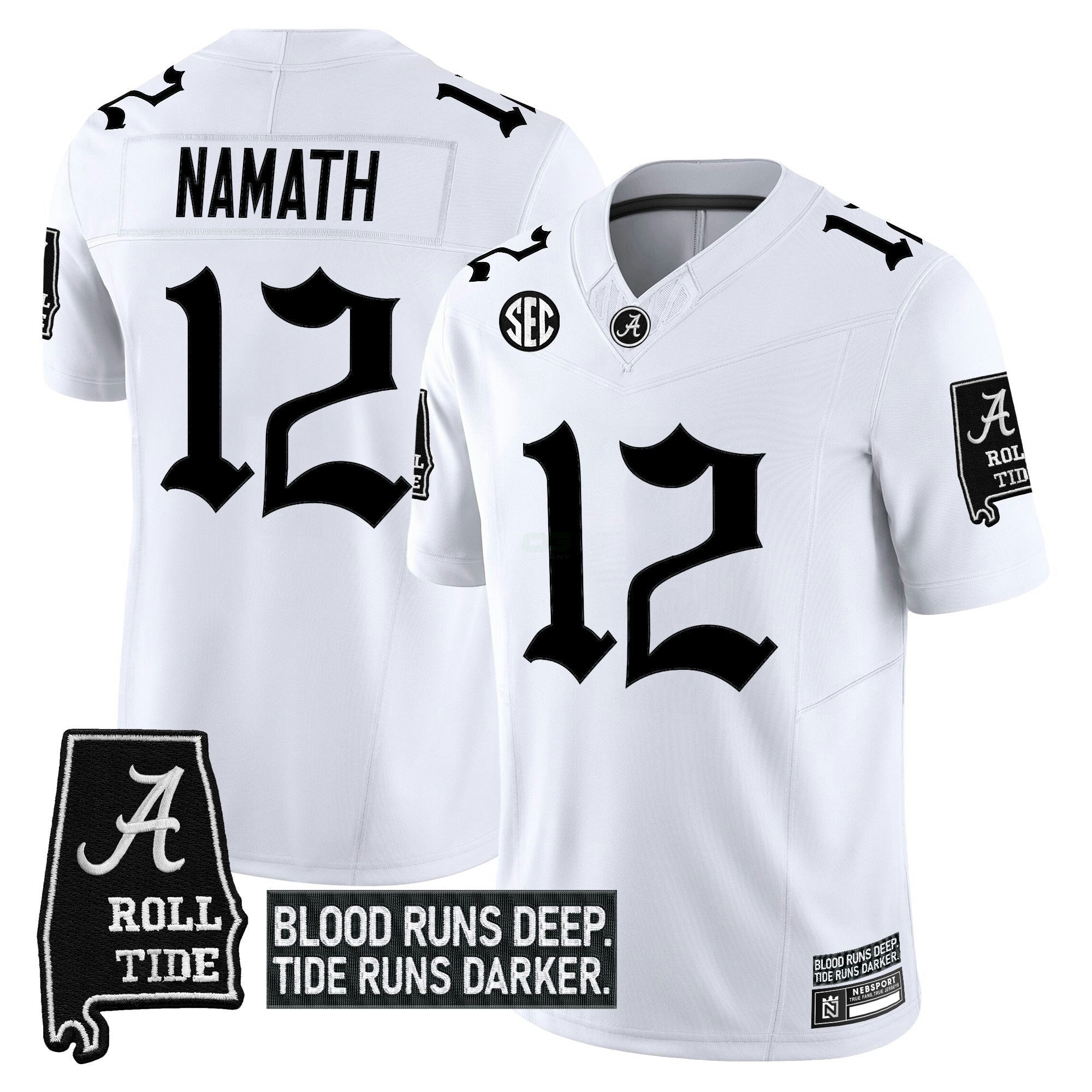 Camisa NCAA 'Gothic Bama Blood Edition' Vapor Limited Jersey