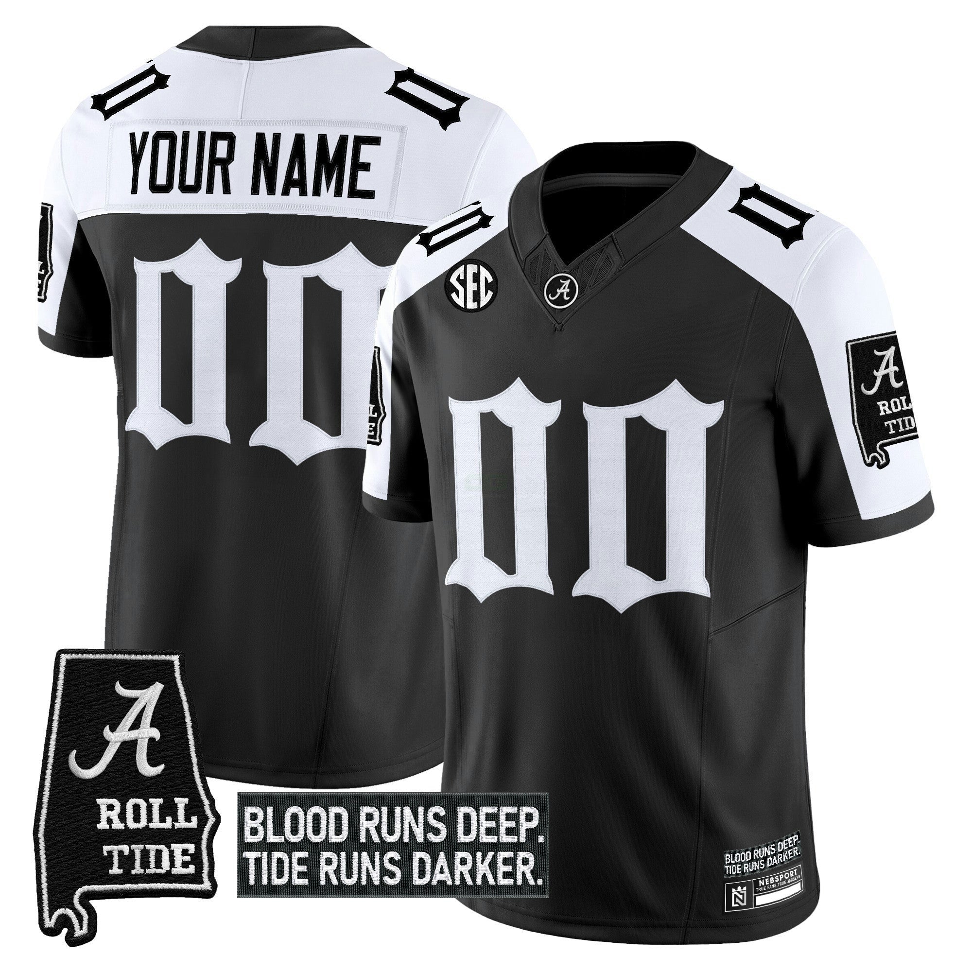 Camisa NCAA 'Gothic Bama Blood Edition' Vapor Limited Jersey