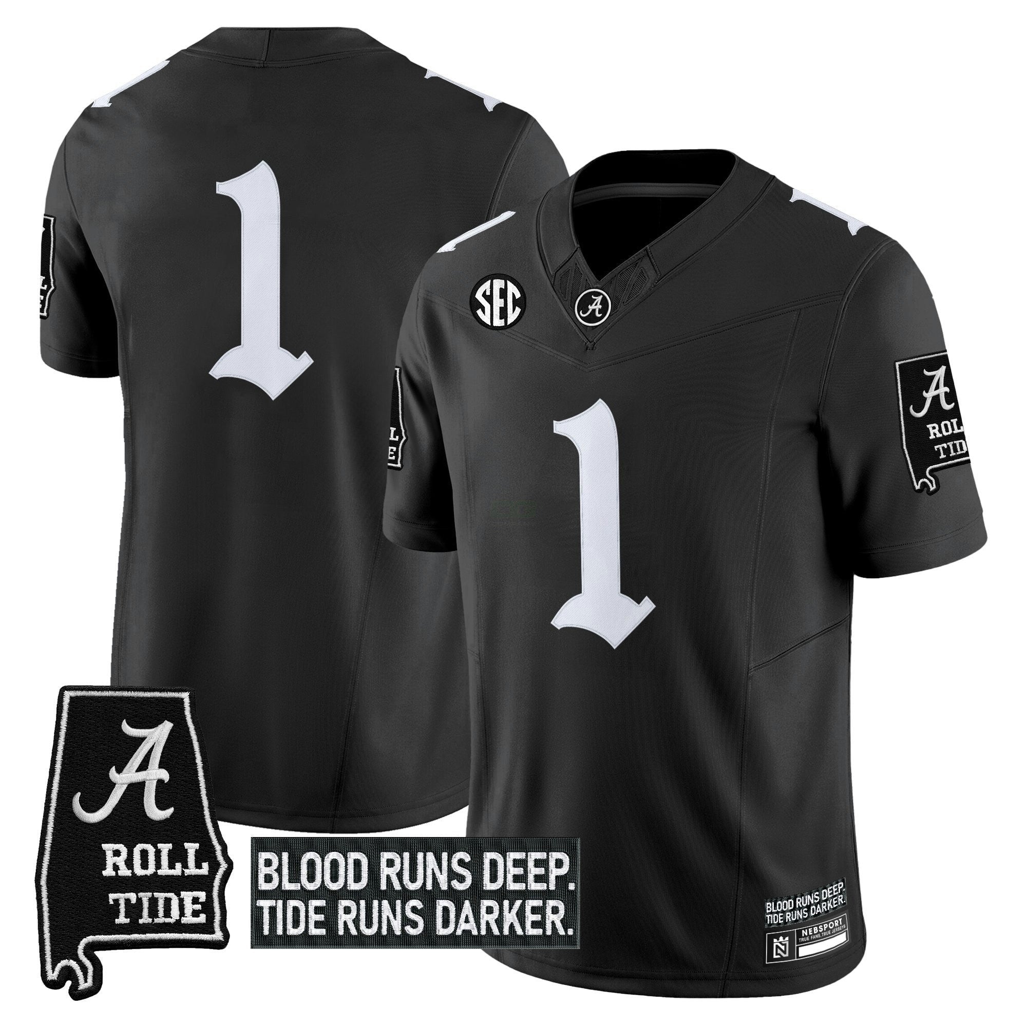Camisa NCAA 'Gothic Bama Blood Edition' Vapor Limited Jersey