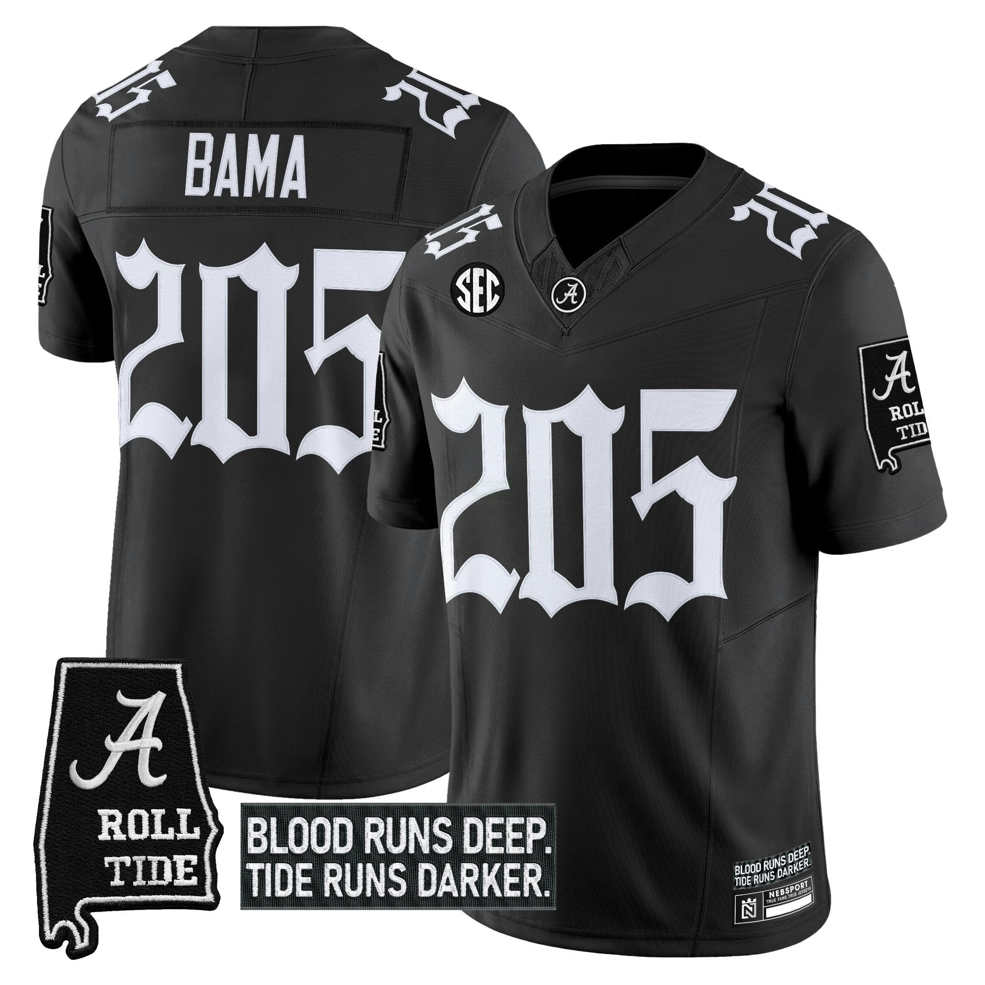 Camisa NCAA 'Gothic Bama Blood Edition' Vapor Limited Jersey