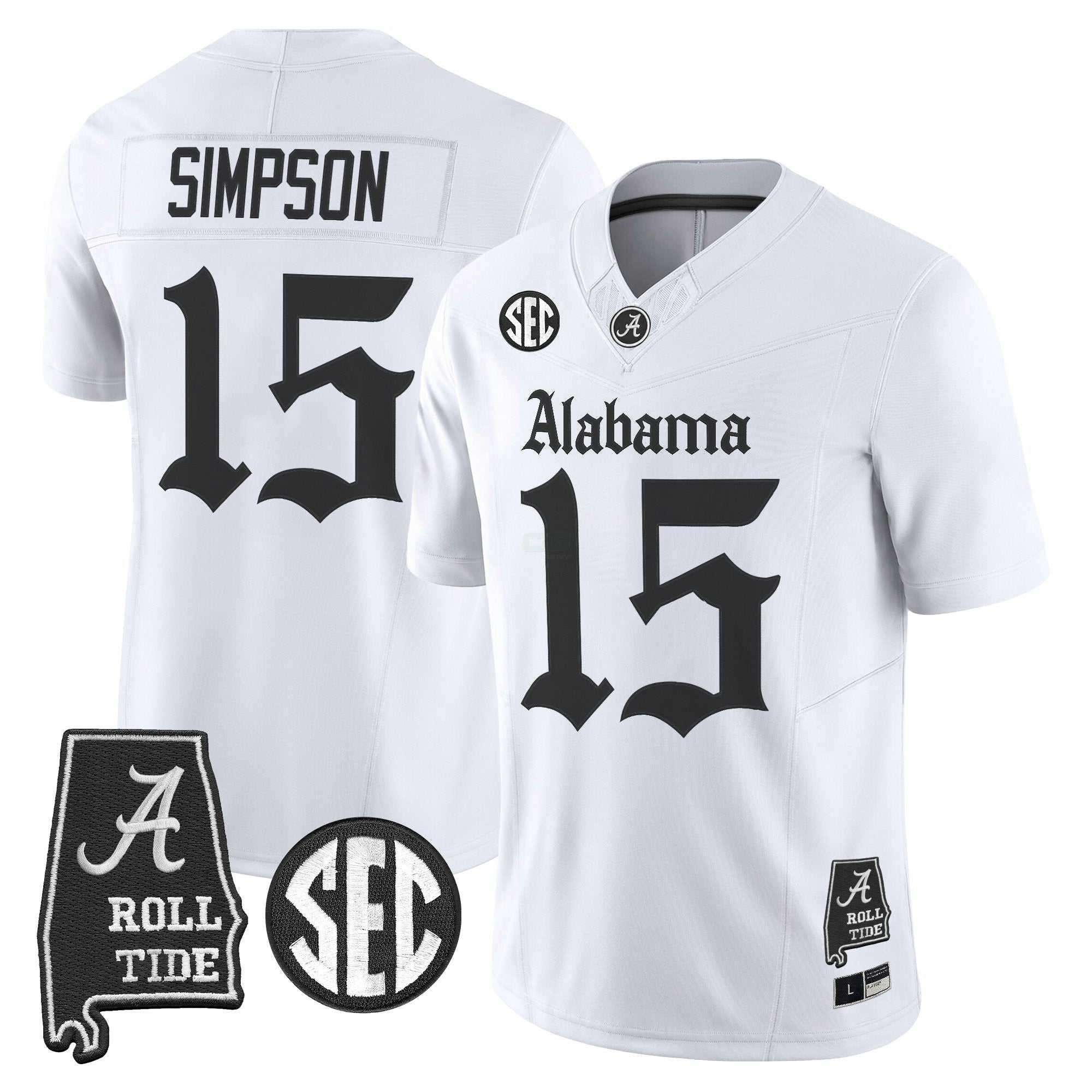 Camisa NCAA 'Gothic Edition' Vapor Limited Jersey - Alabama Map