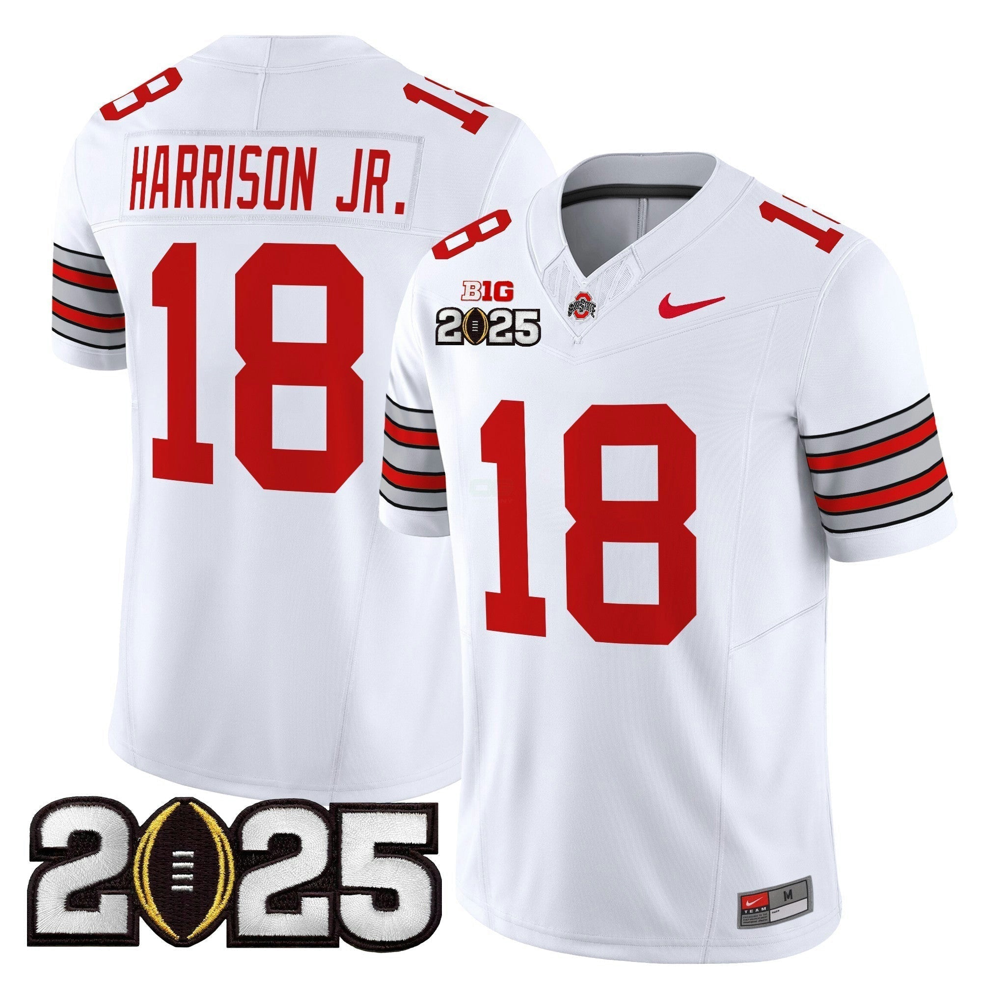 Camisa NCAA 'Heritage Stripe' 2025 College Football Playoff Final Patch Vapor Limited Jersey