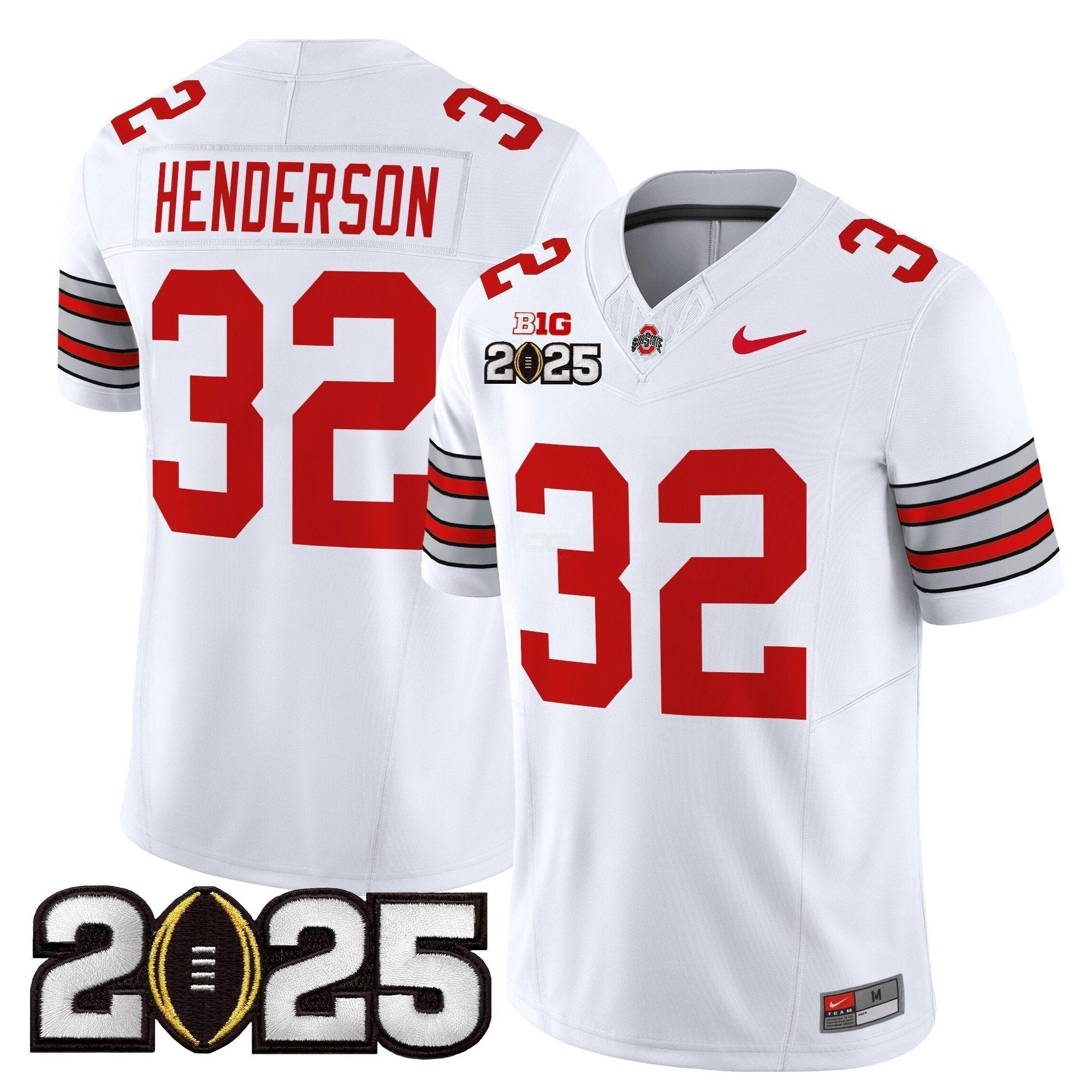 Camisa NCAA 'Heritage Stripe' 2025 College Football Playoff Final Patch Vapor Limited Jersey