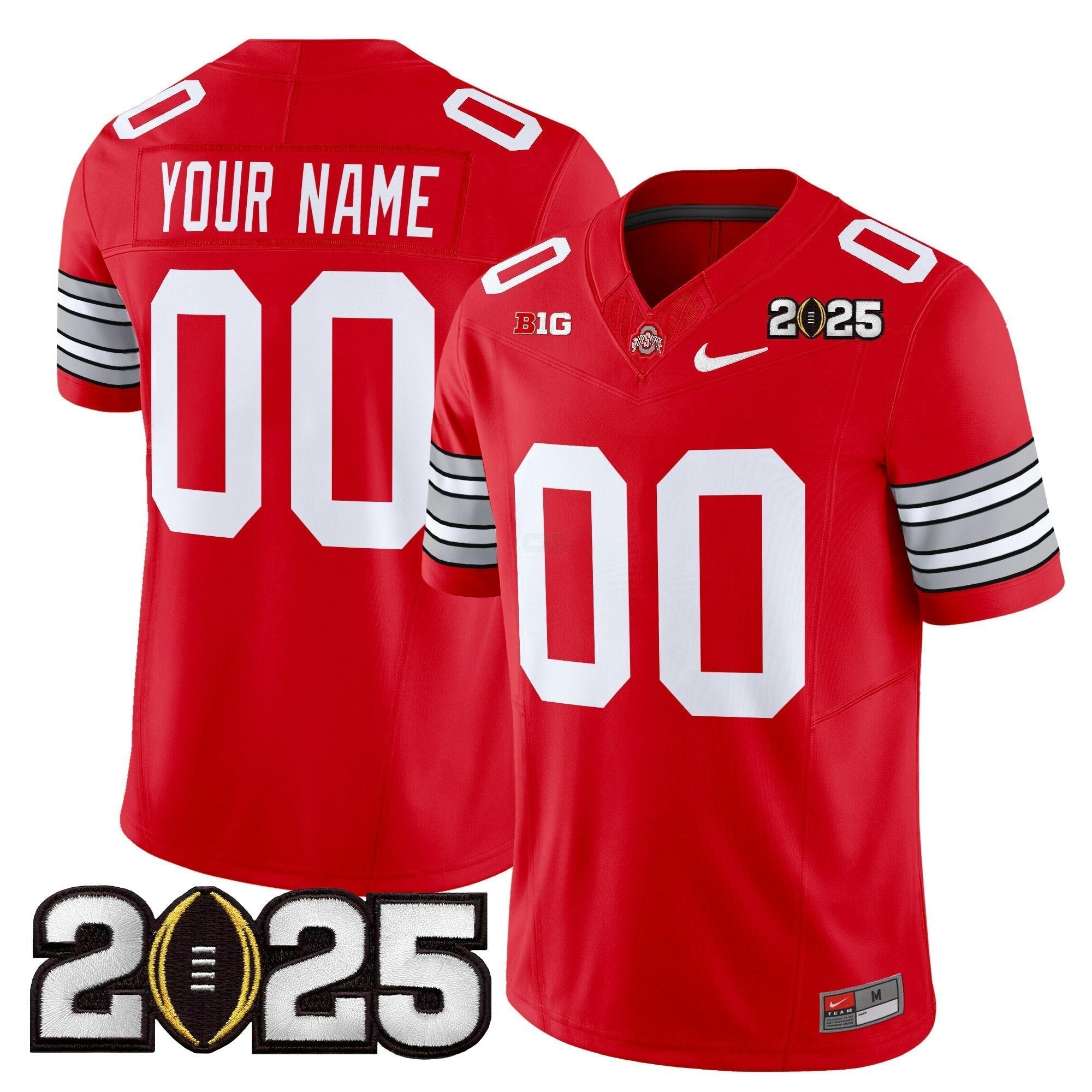 Camisa NCAA 'Heritage Stripe' 2025 College Football Playoff Final Patch Vapor Limited Jersey