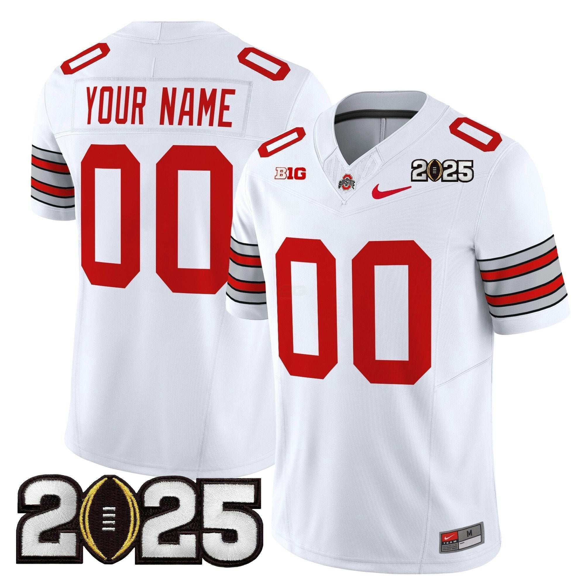 Camisa NCAA 'Heritage Stripe' 2025 College Football Playoff Final Patch Vapor Limited Jersey