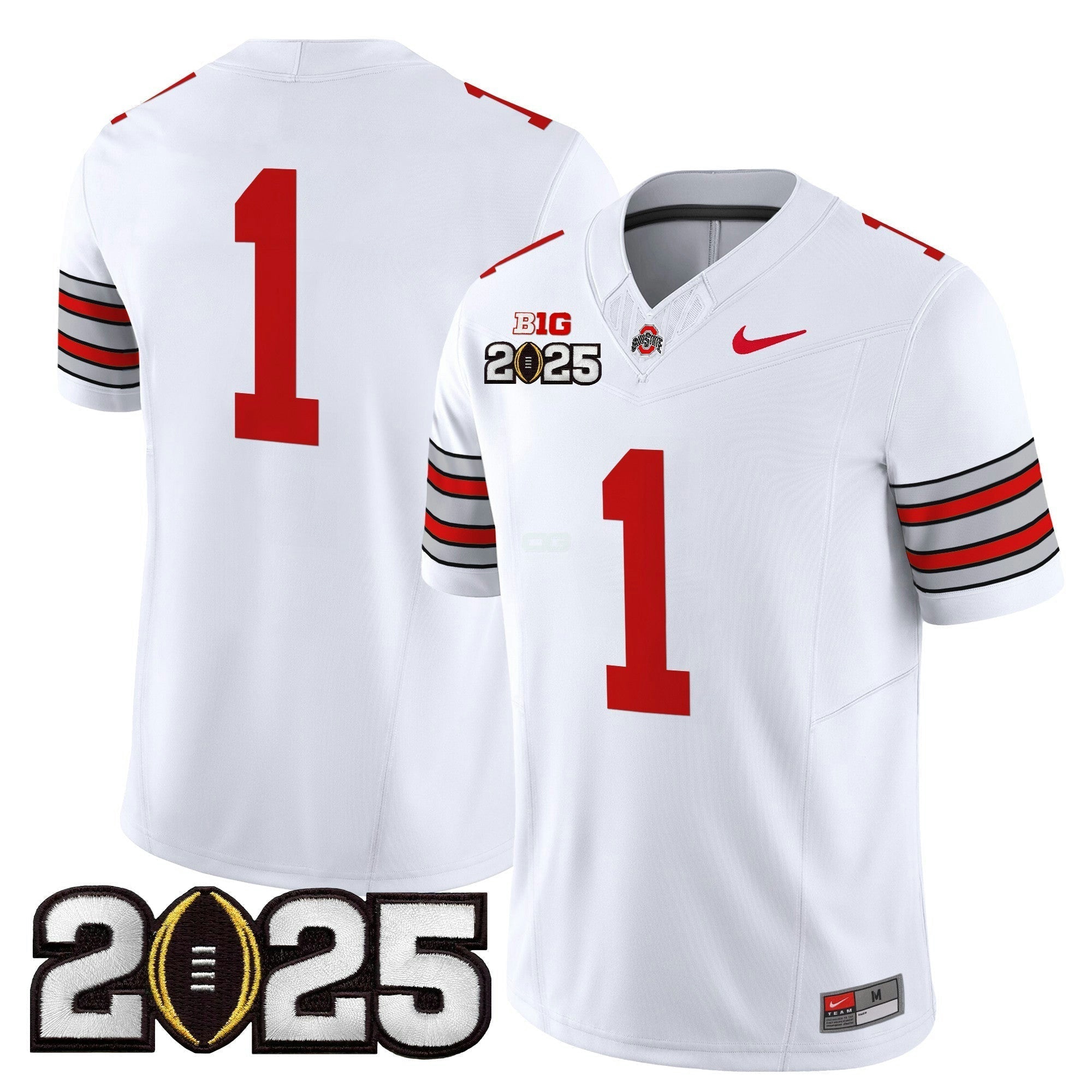 Camisa NCAA 'Heritage Stripe' 2025 College Football Playoff Final Patch Vapor Limited Jersey