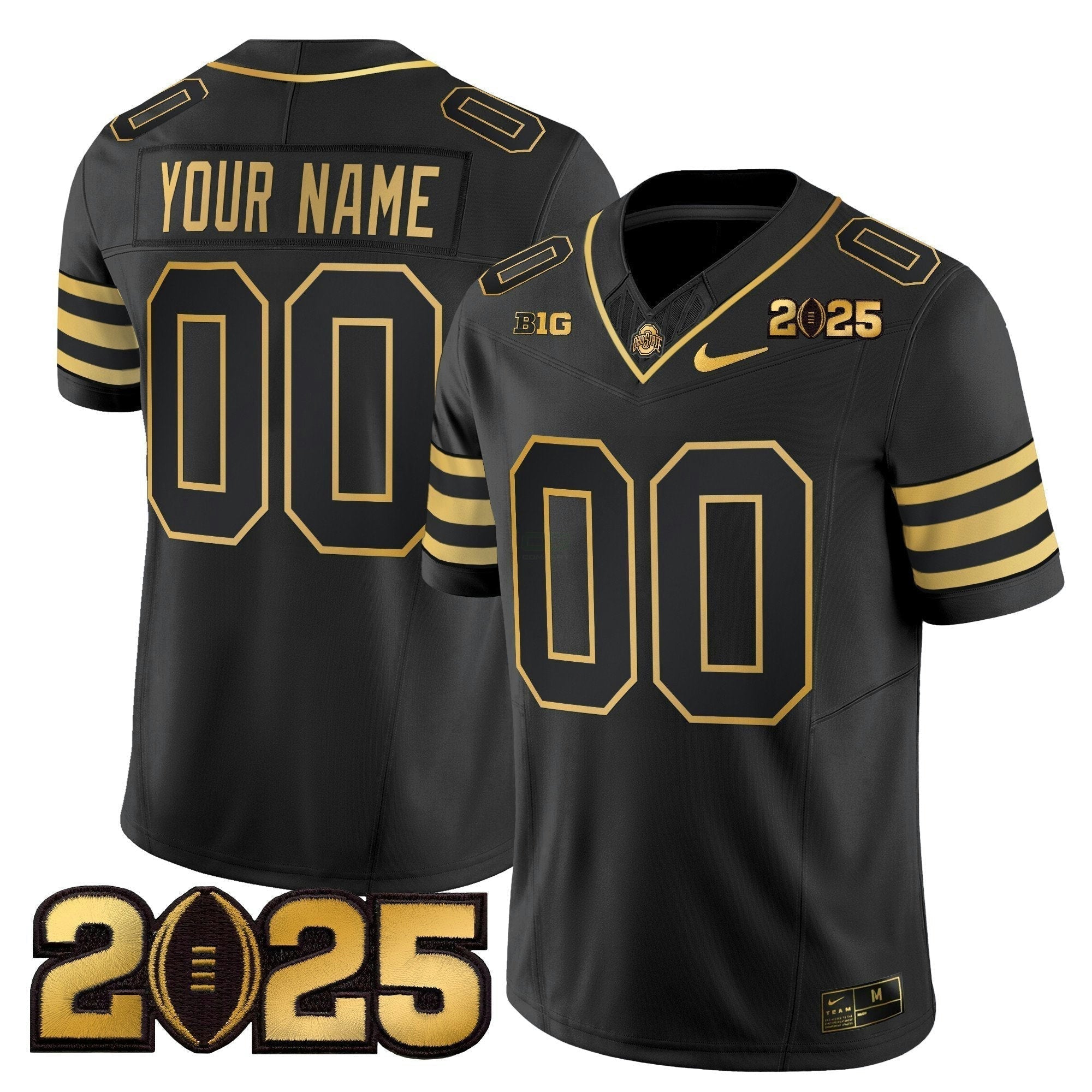 Camisa NCAA 'Heritage Stripe' College Football Playoff Final Patch Dourada Vapor Limited Jersey