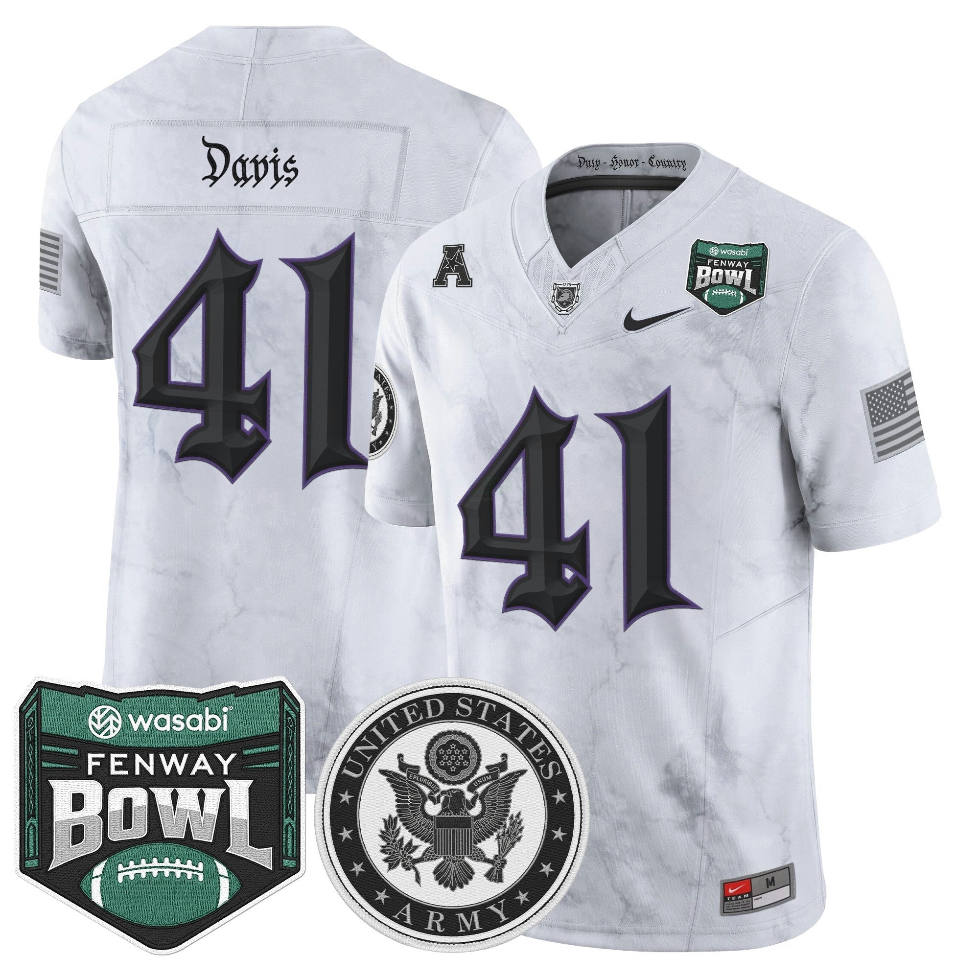 Camisa NCAA Honoring 250 Years Of Service And Sacrifice Vapor Limited Jersey - 2025 Fenway Bowl Patch