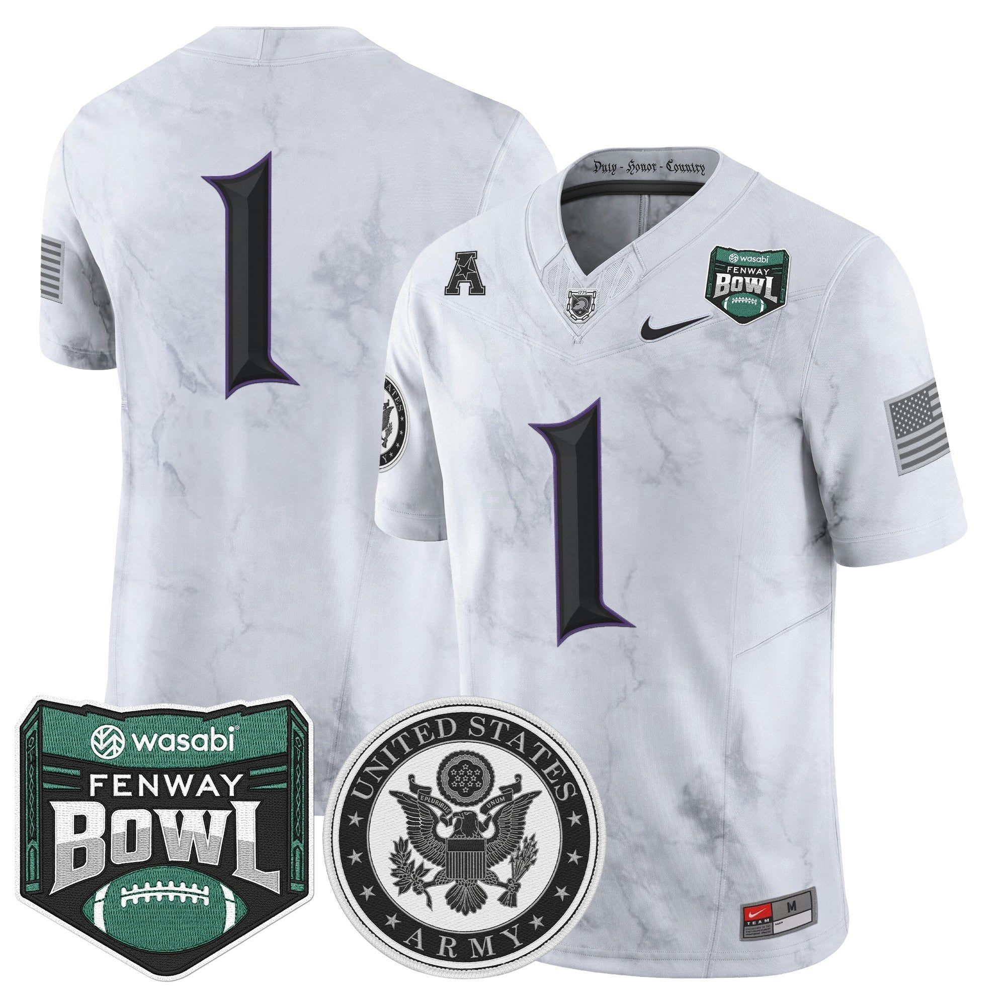 Camisa NCAA Honoring 250 Years Of Service And Sacrifice Vapor Limited Jersey - 2025 Fenway Bowl Patch