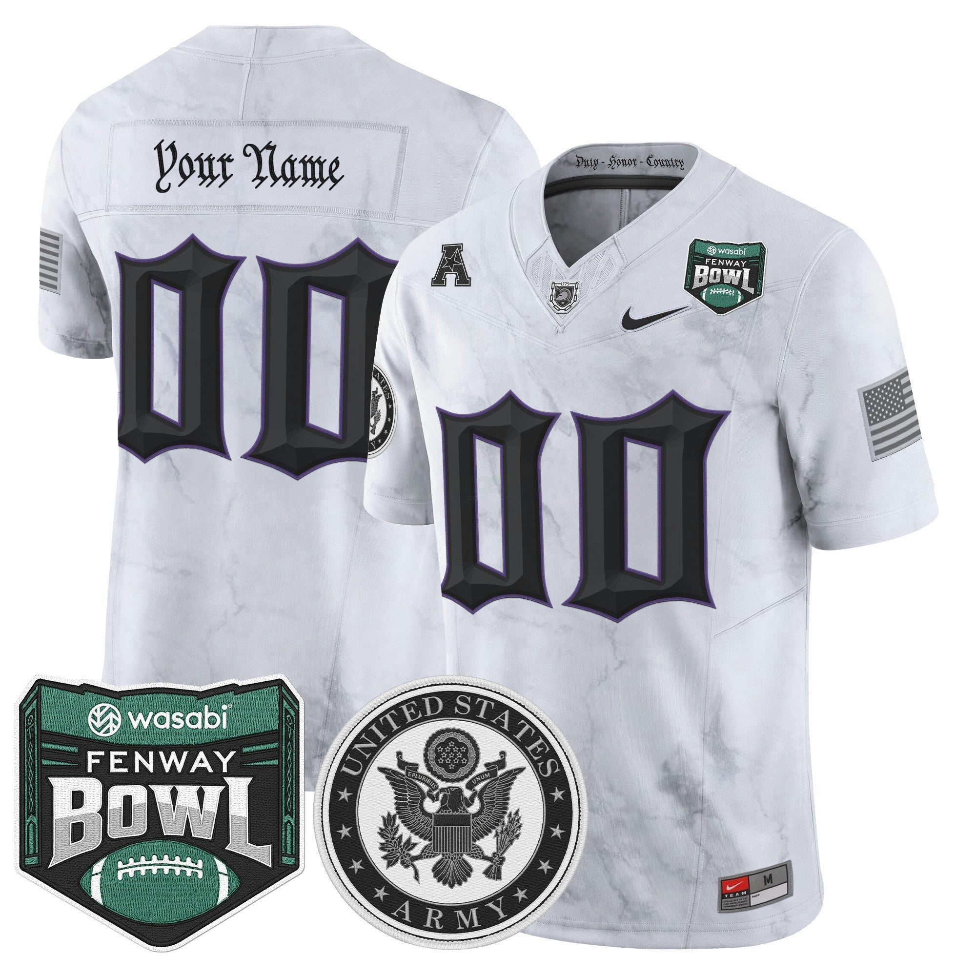 Camisa NCAA Honoring 250 Years Of Service And Sacrifice Vapor Limited Jersey - 2025 Fenway Bowl Patch